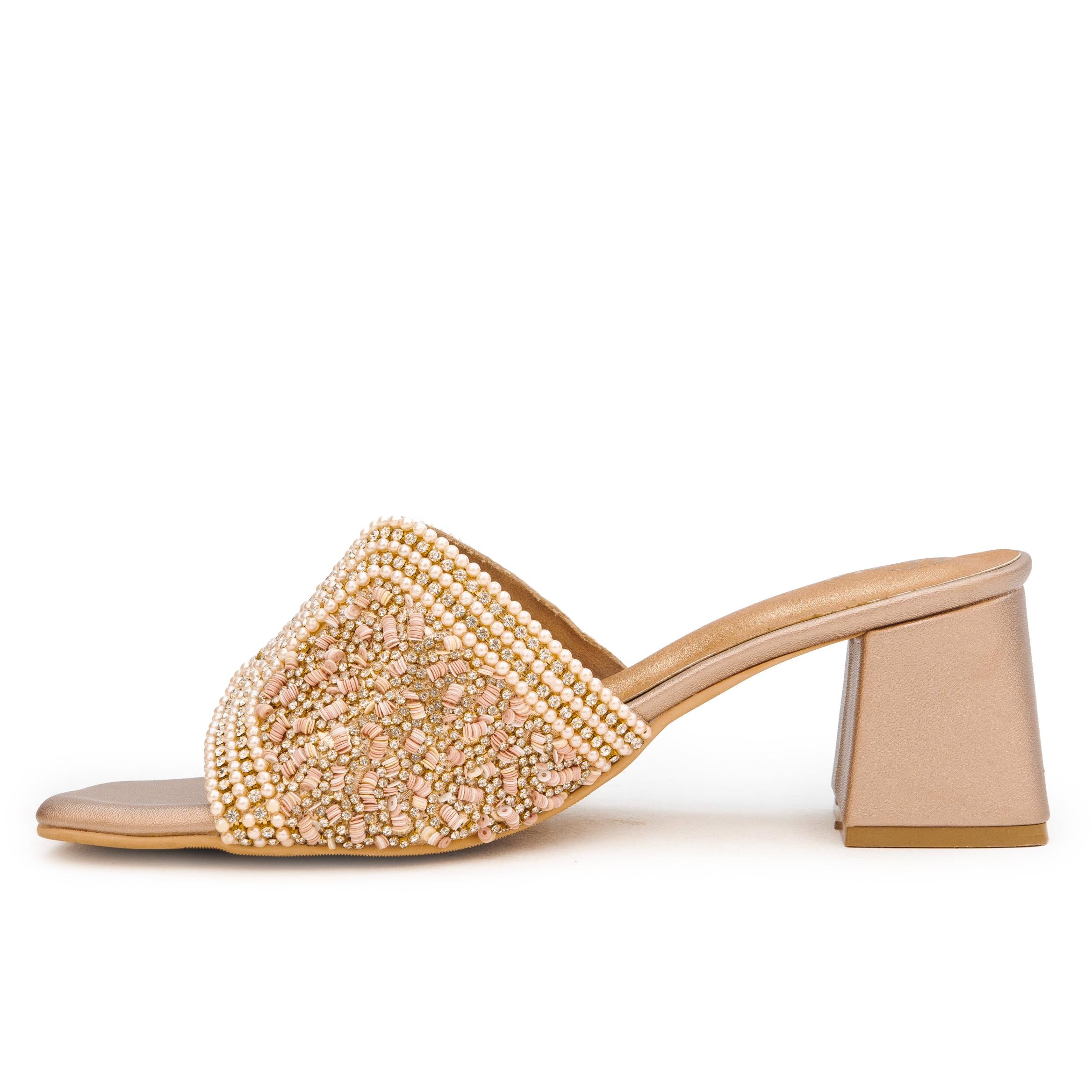 Linear Rinestone Heels