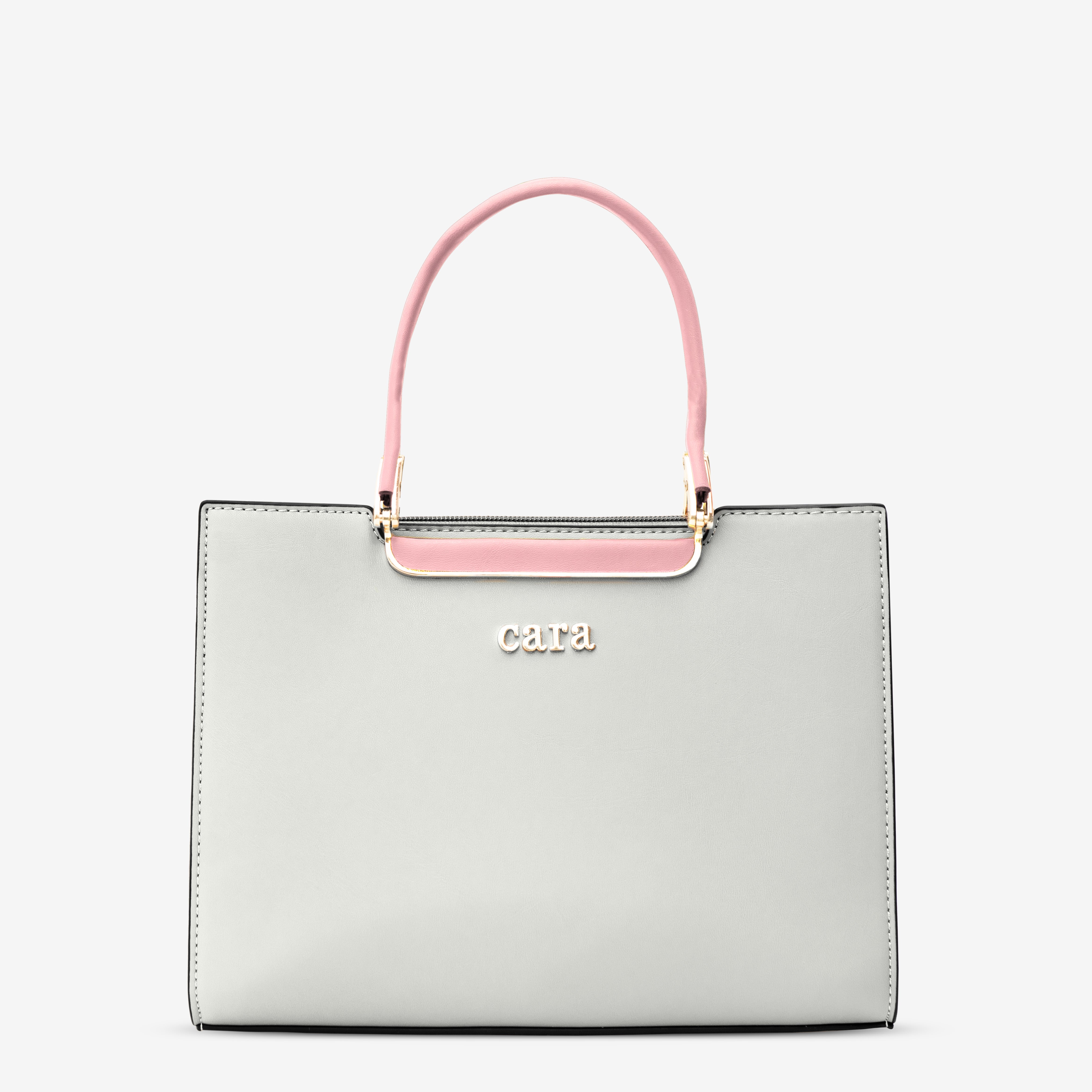 Silver Polished Look Handbag | Cara