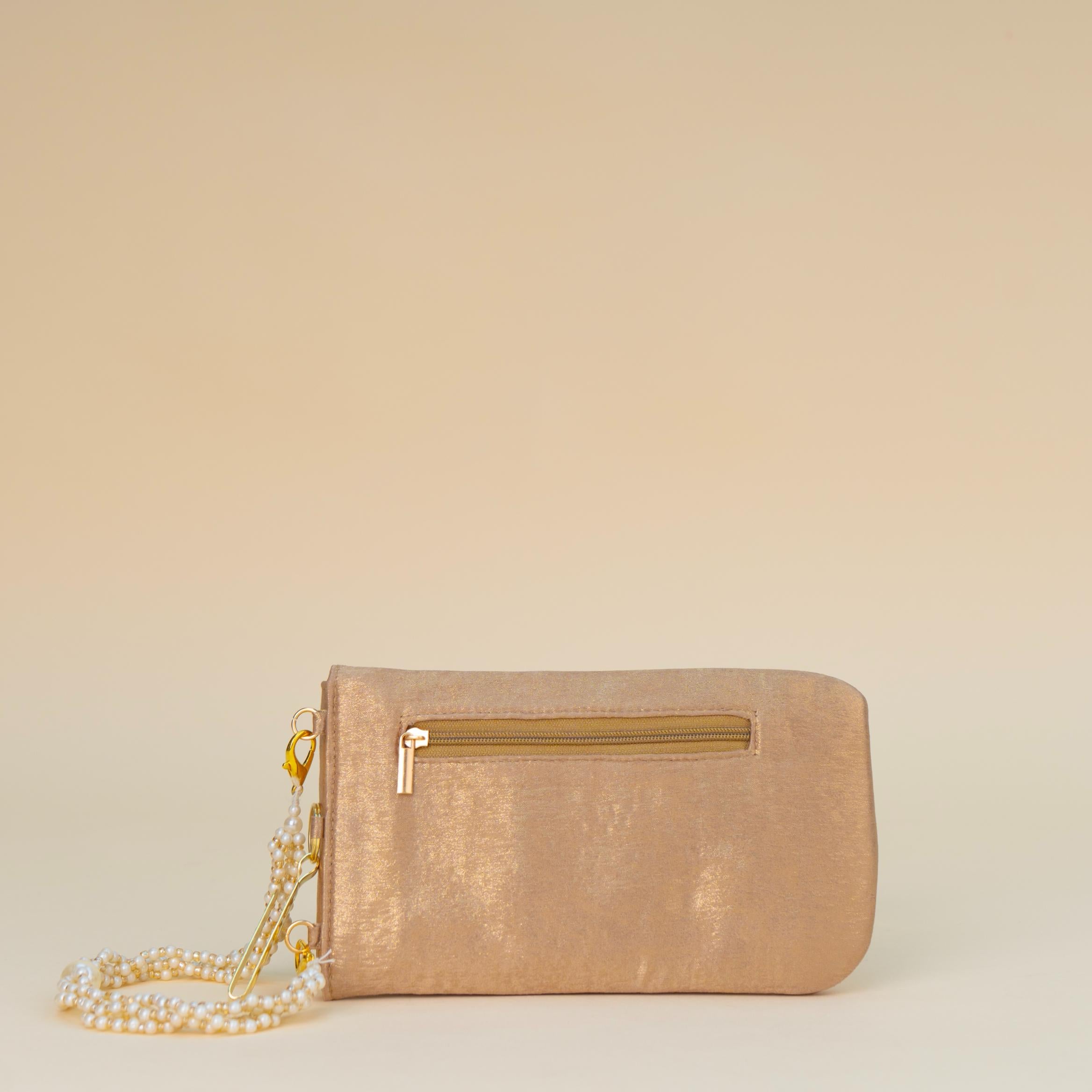 Aquamarine Pearl Charm Clutch
