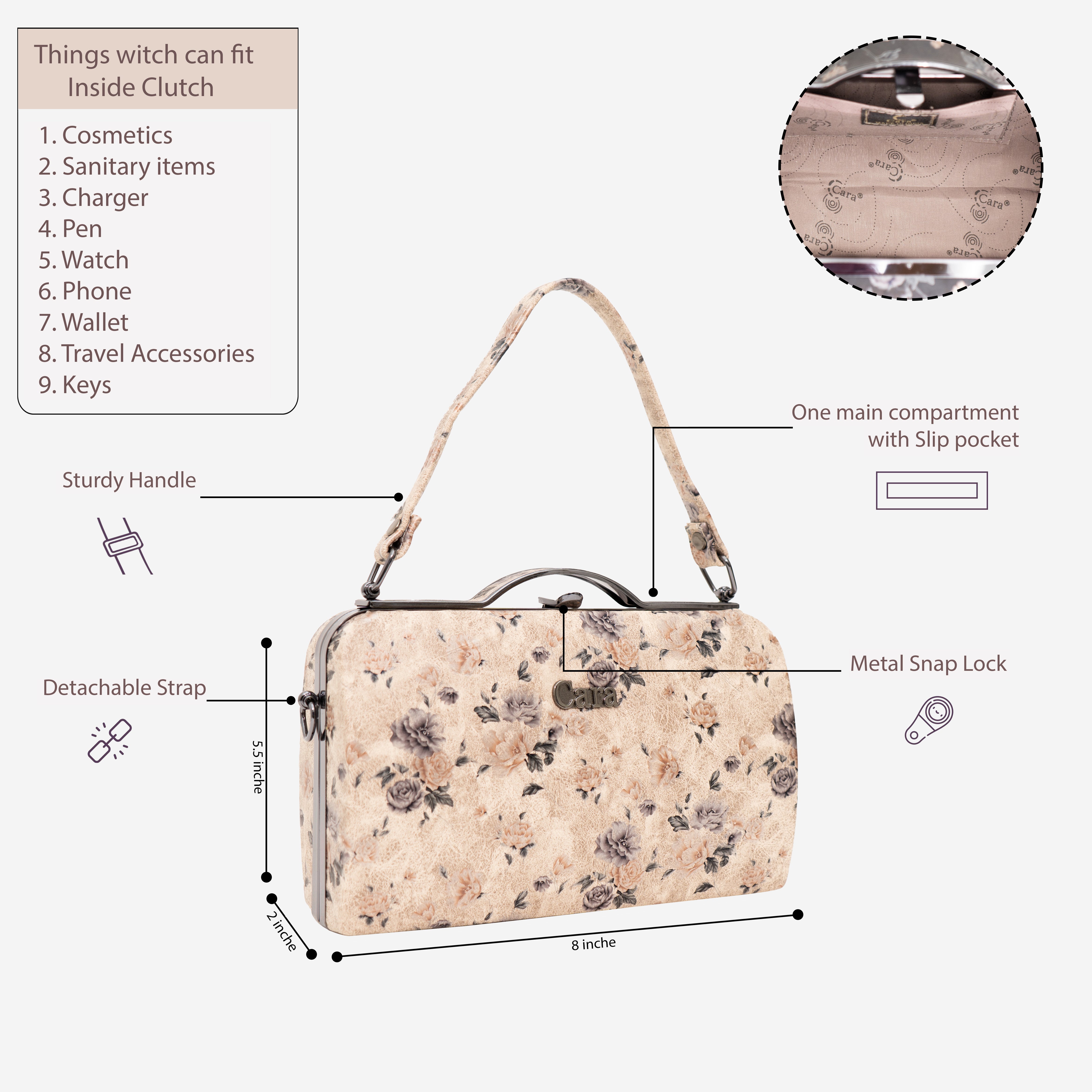 Beige Floral Bliss | Cara