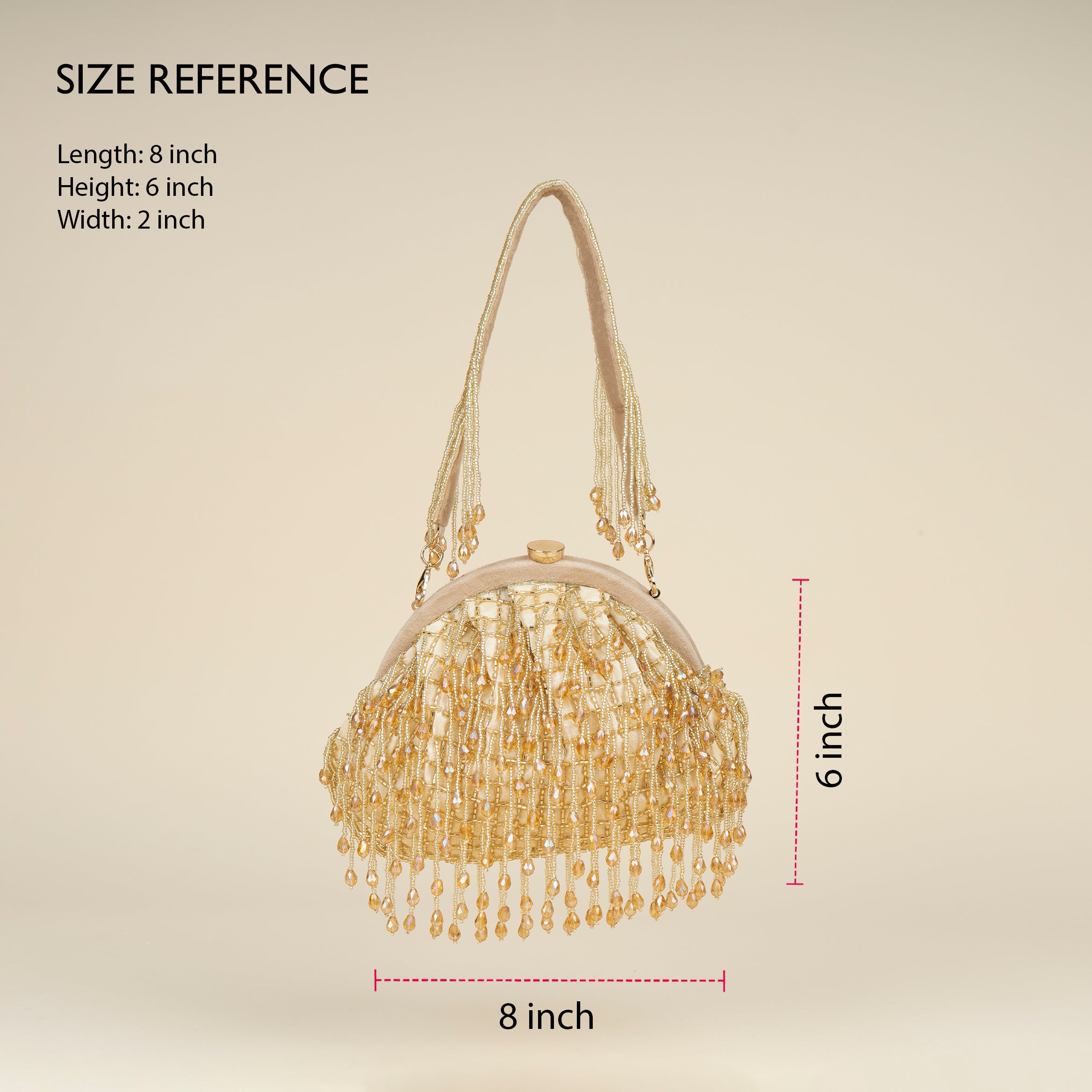 Opulent Pearl Satin Potli