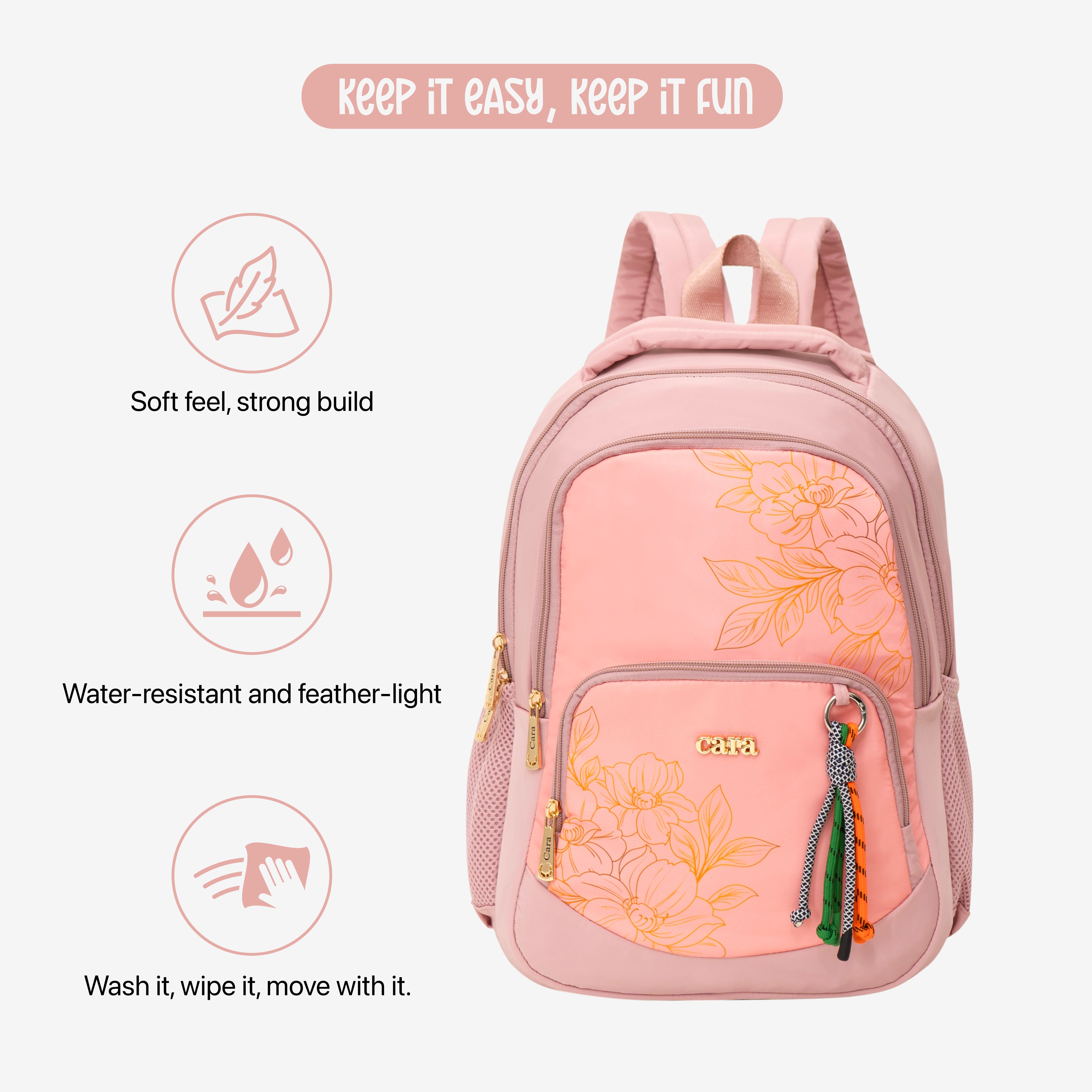 Flora Charm Backpack