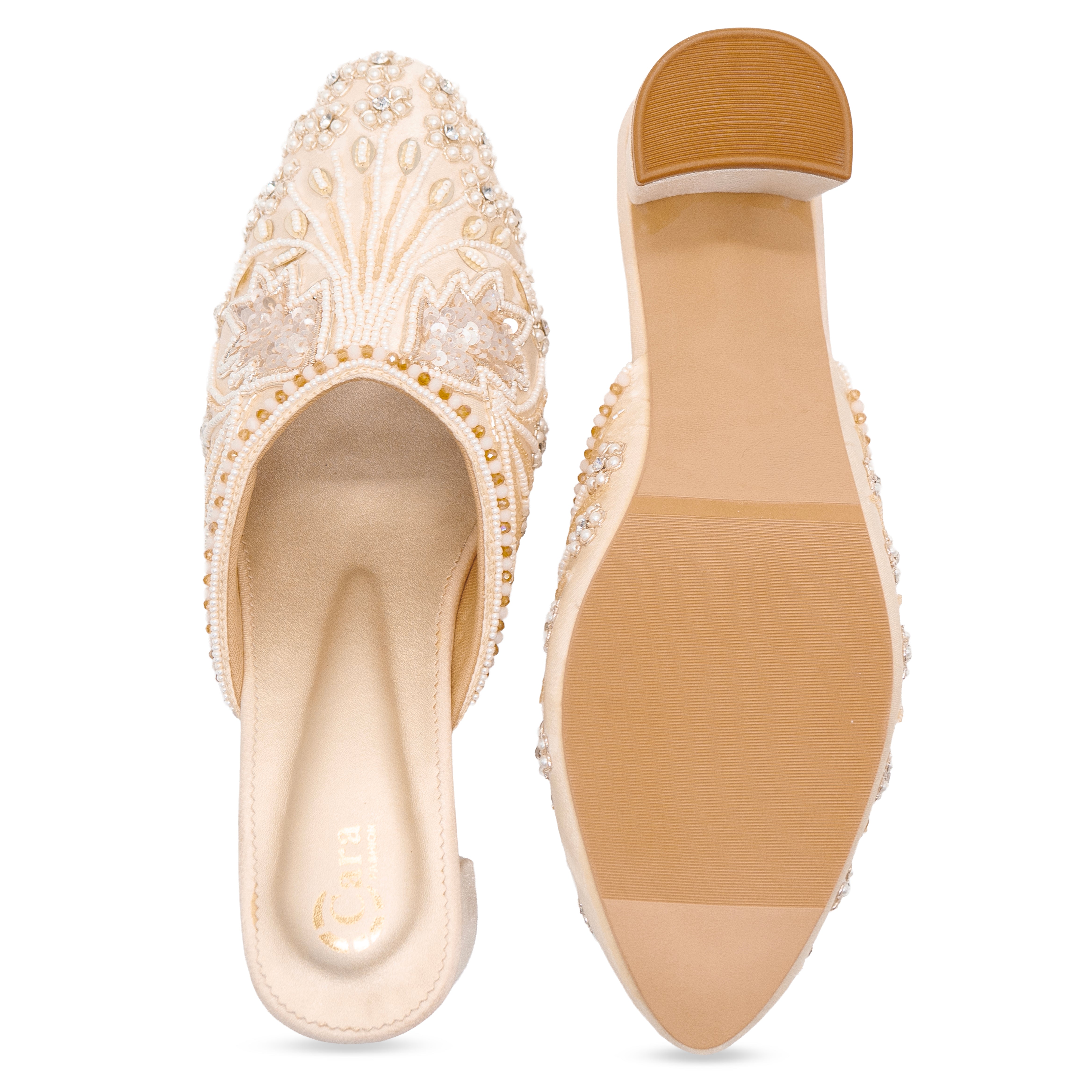 Festive Glide Beaded Heels