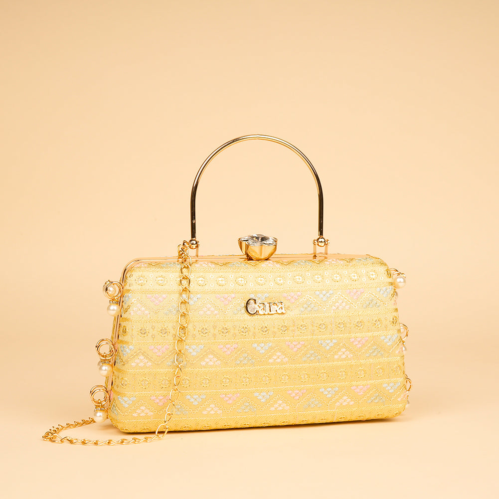 Scarlet Crown Clutch