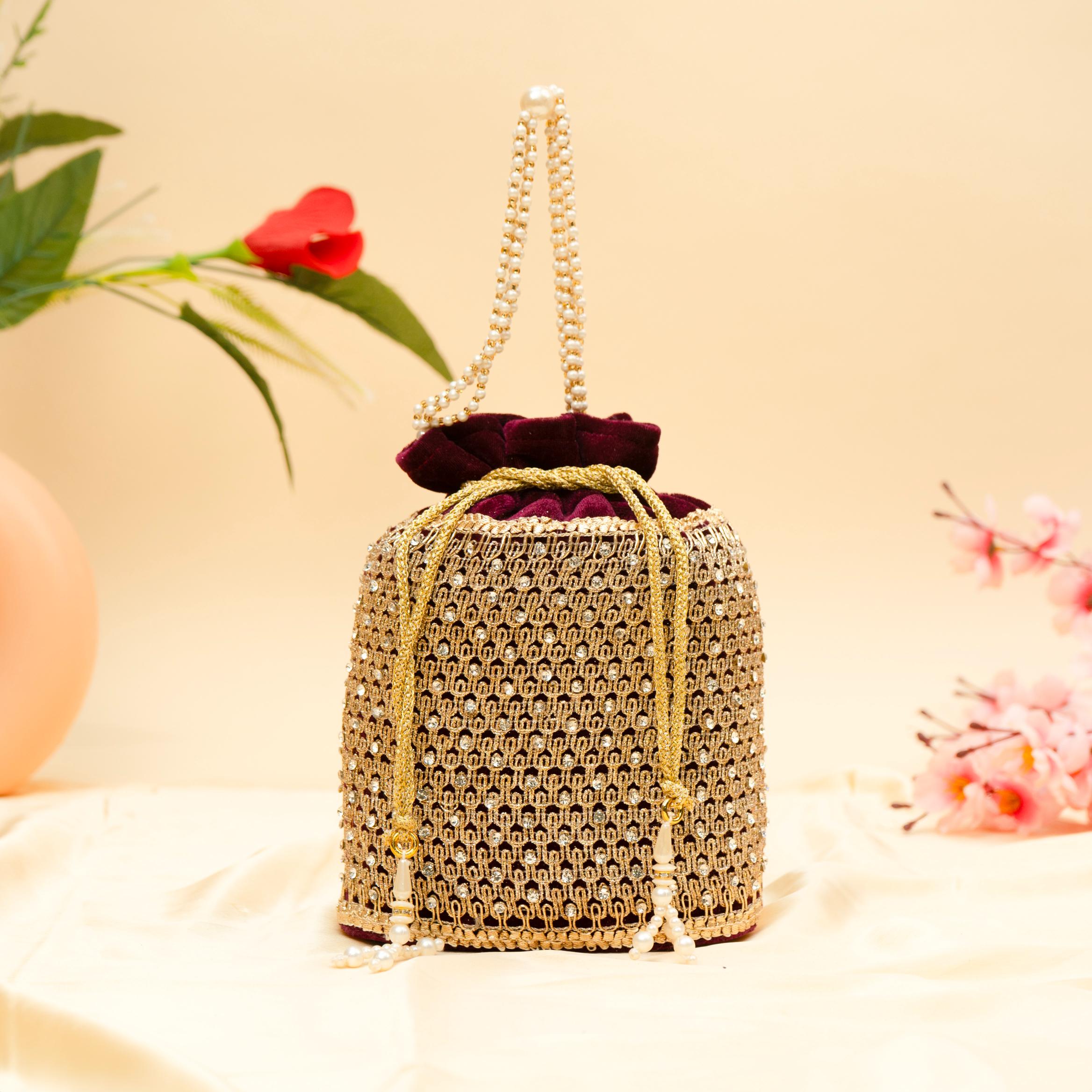 Opulent Thread & Pearl Potli