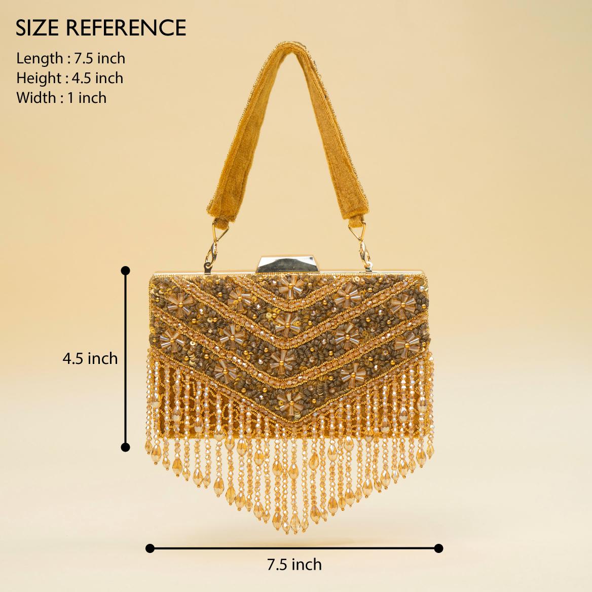 Timeless Pearl Gold Clutch