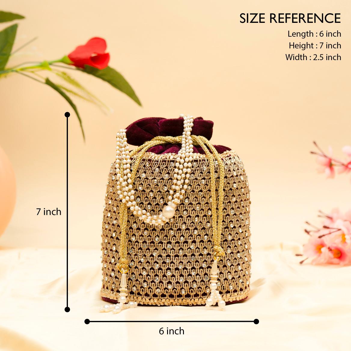 Opulent Thread & Pearl Potli