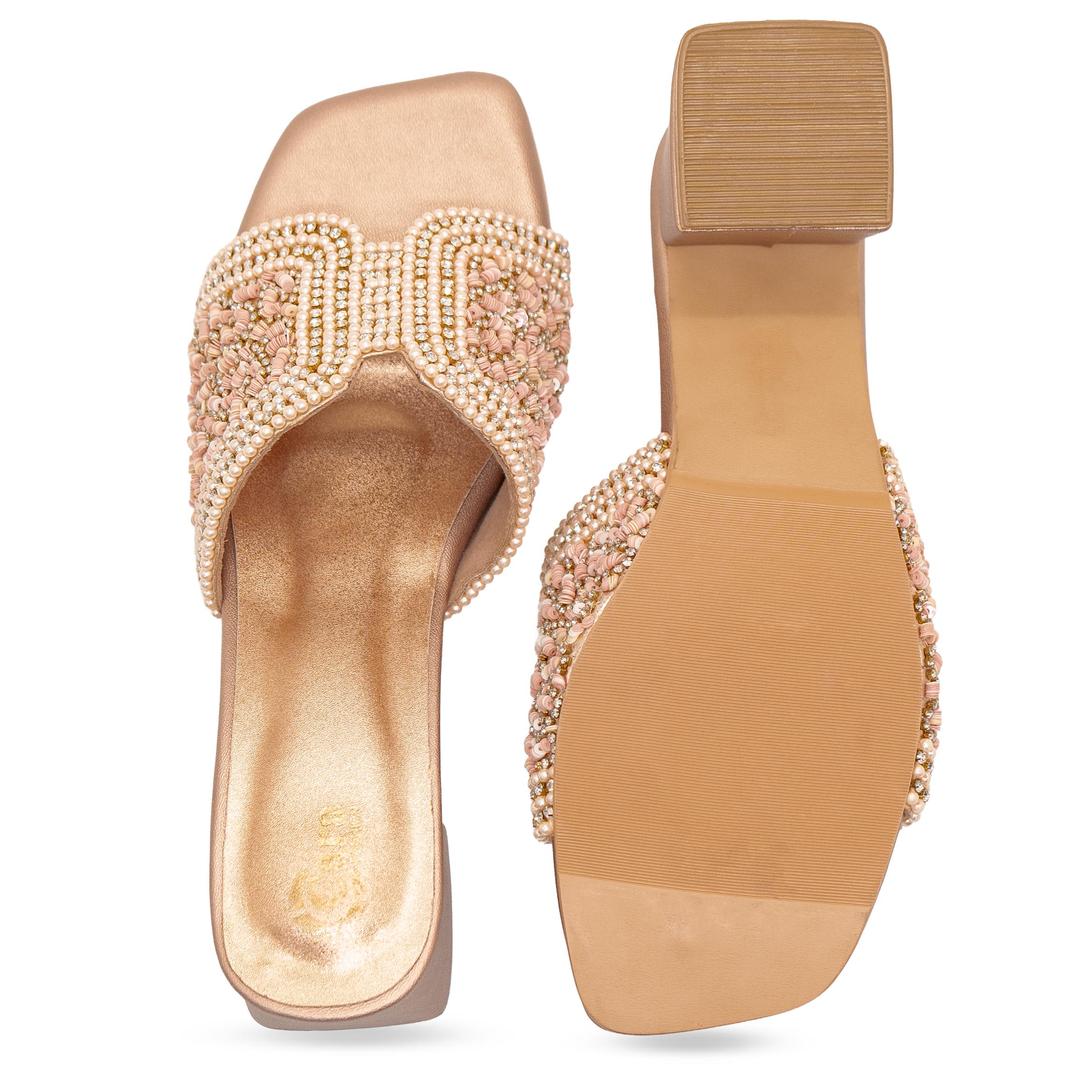 Linear Rinestone Heels