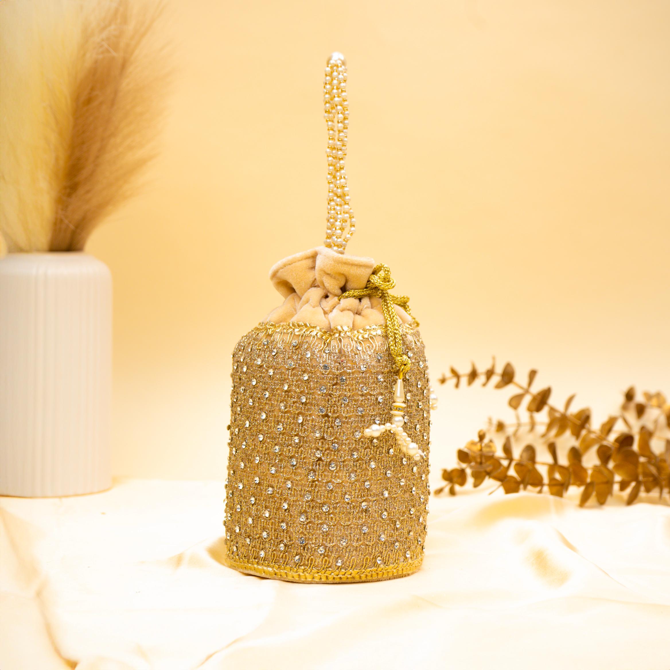 Regal Stone & Bead Potli