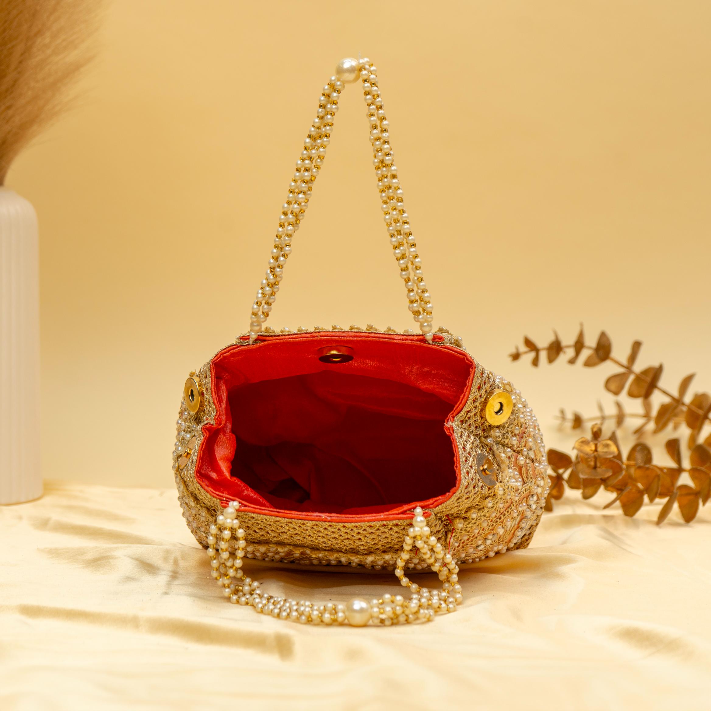 Timeless Pearlwork Potli