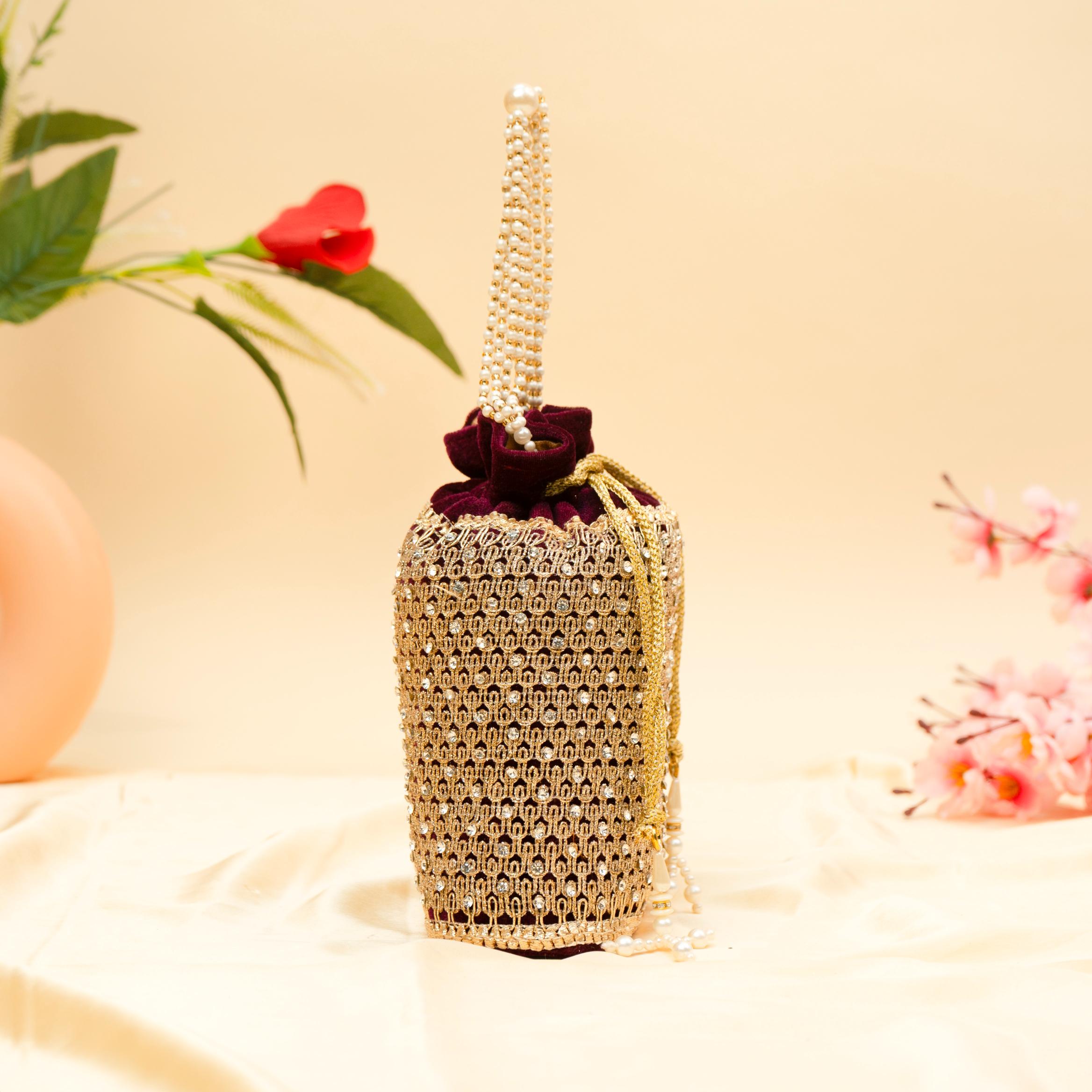 Opulent Thread & Pearl Potli