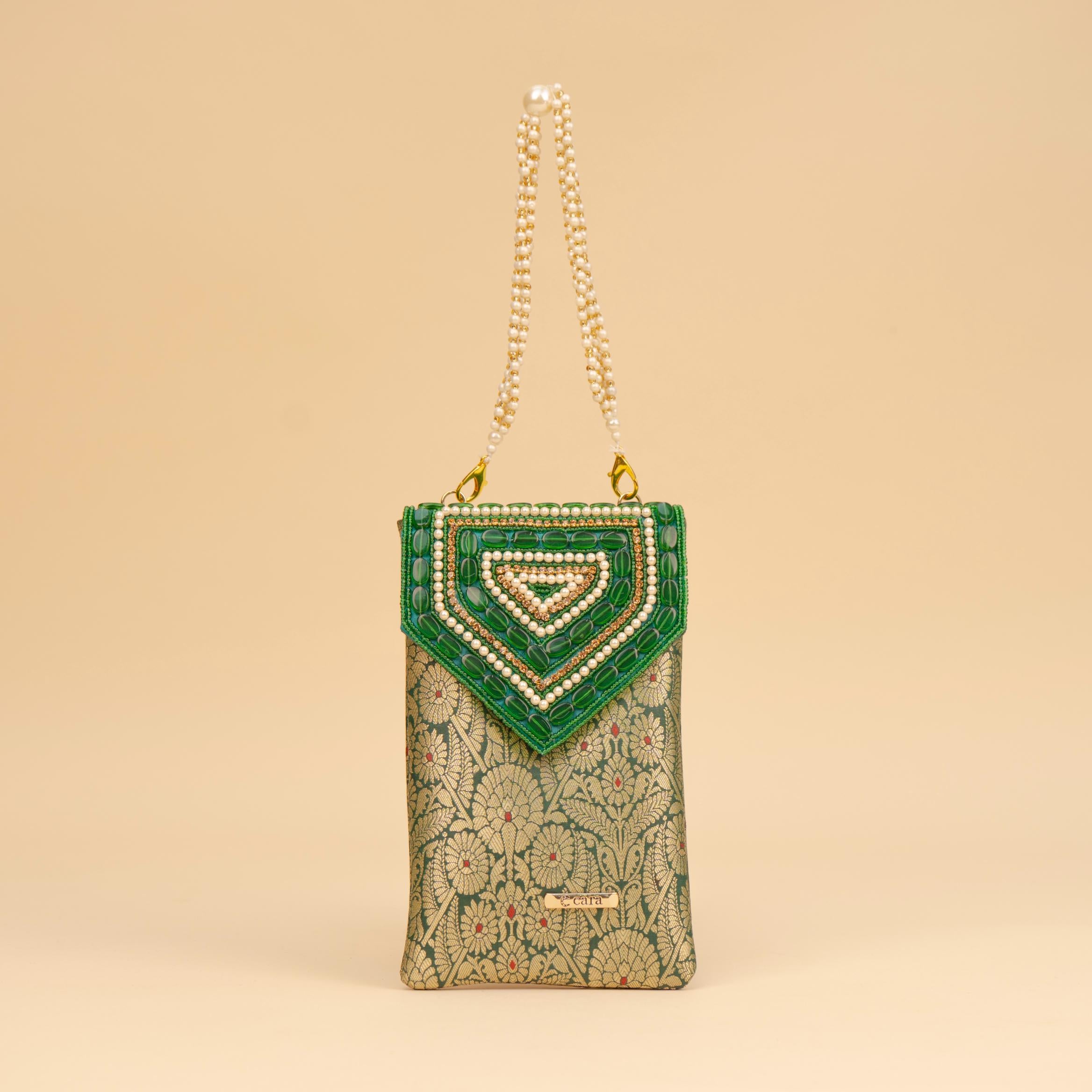 Banarasi Pearl Embellished Clutch