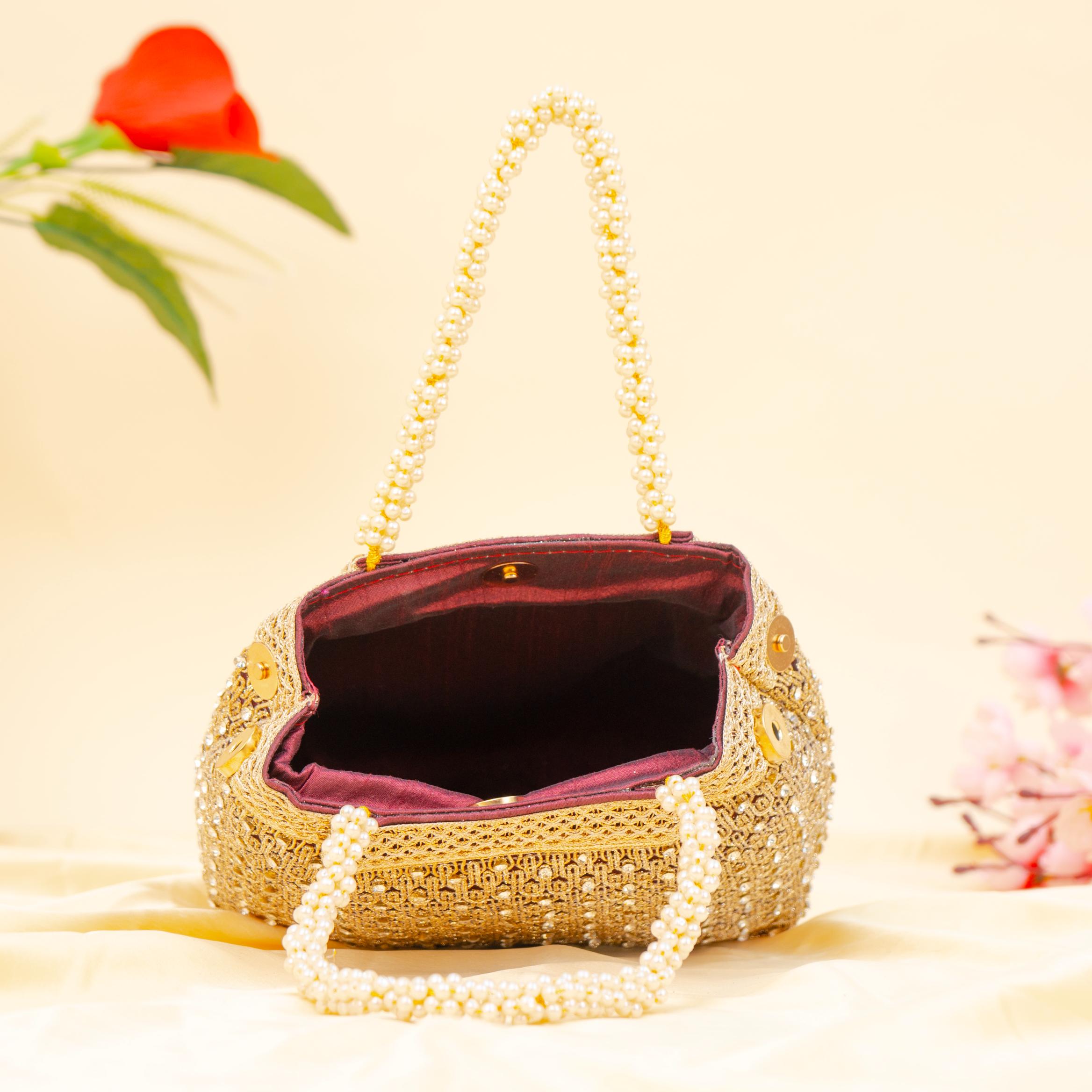 Pearl Mesh Glam Potli
