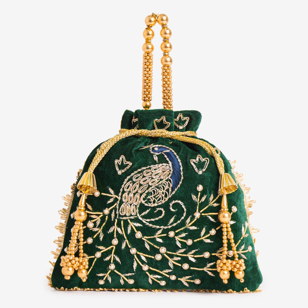 Peacock Elegance Potli