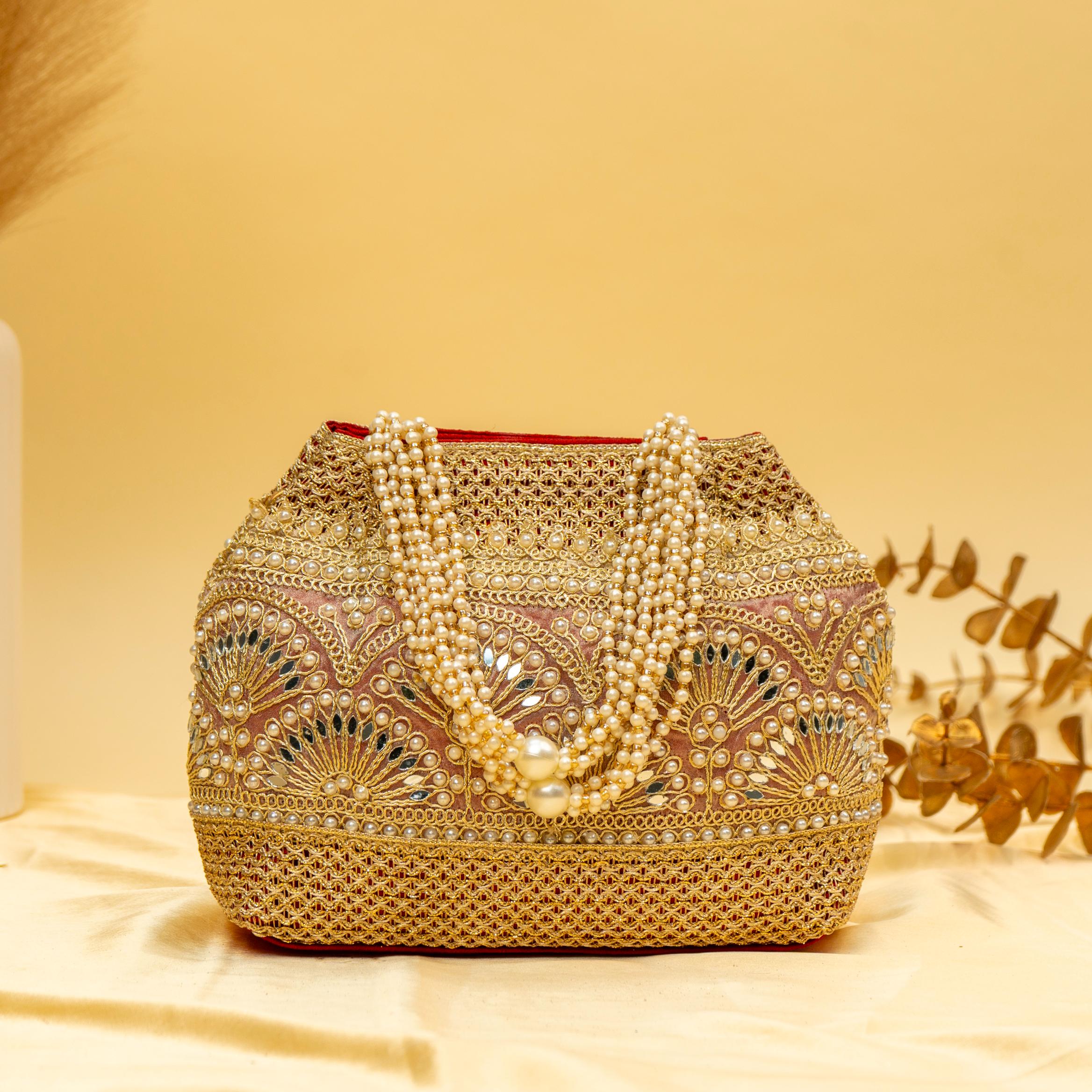 Timeless Pearlwork Potli