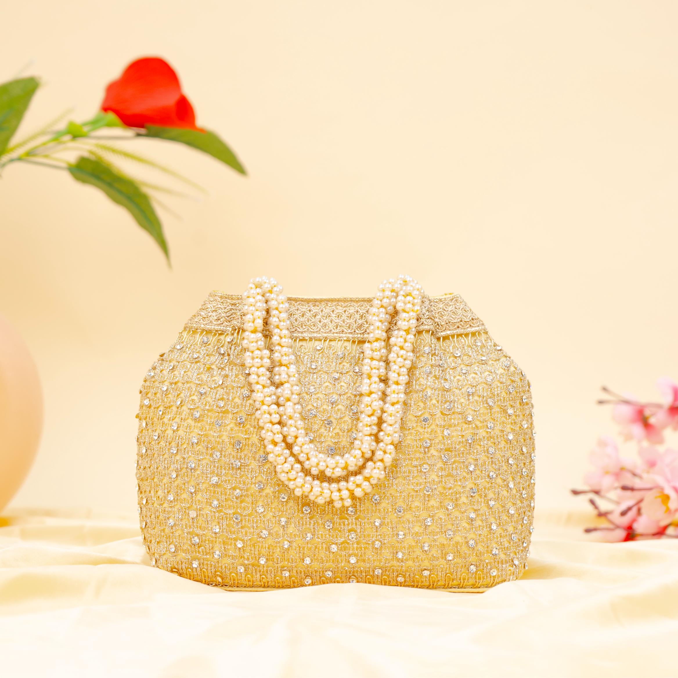 Pearl Mesh Glam Potli