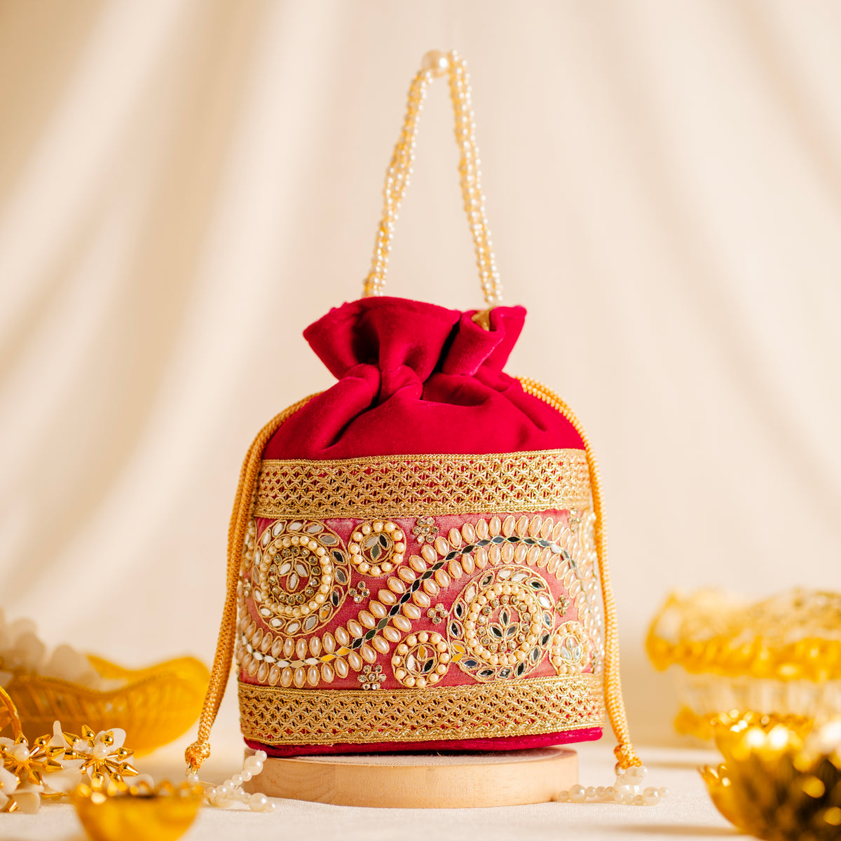 Golden Knot Potli