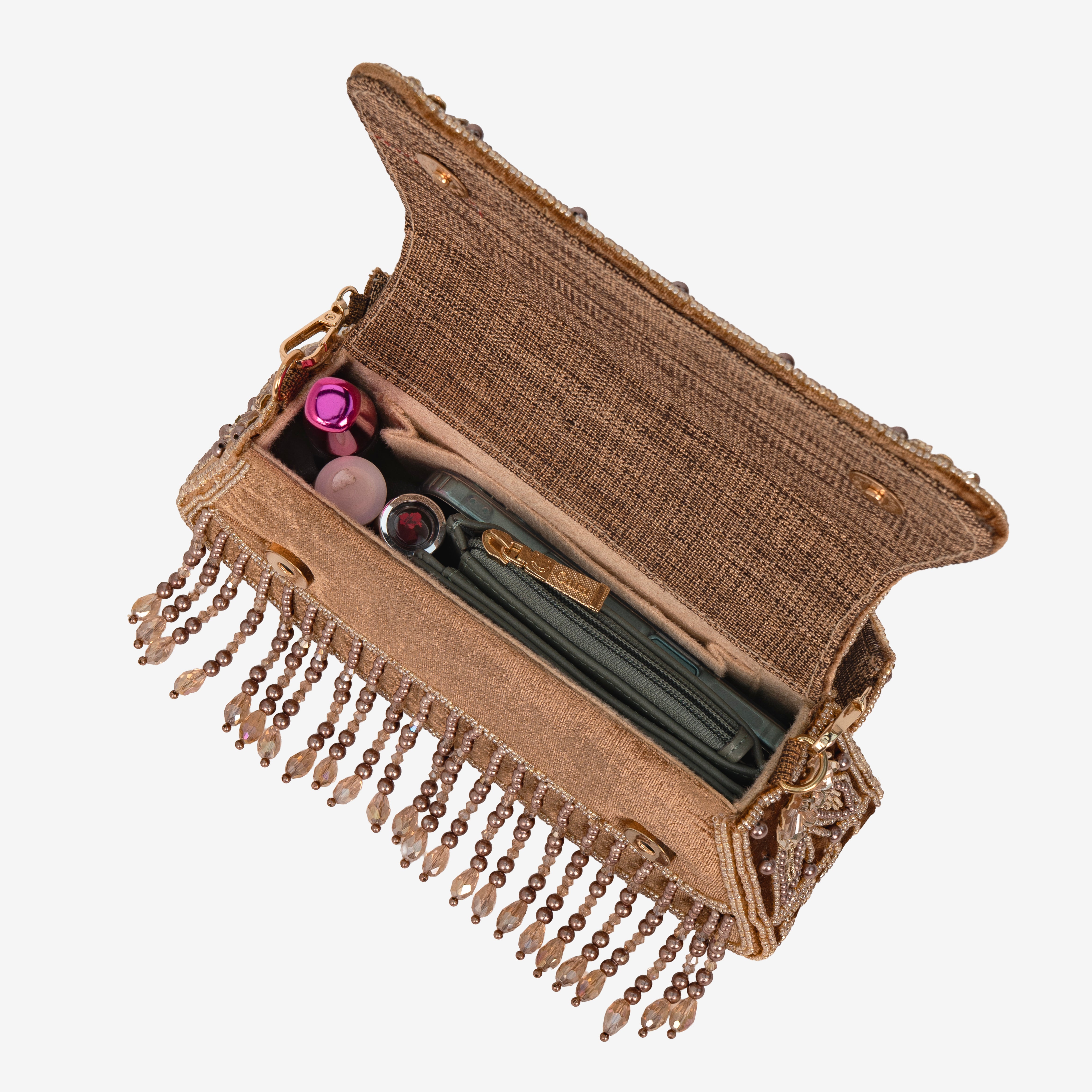 Intricate Beaded Party Shoulder Bag