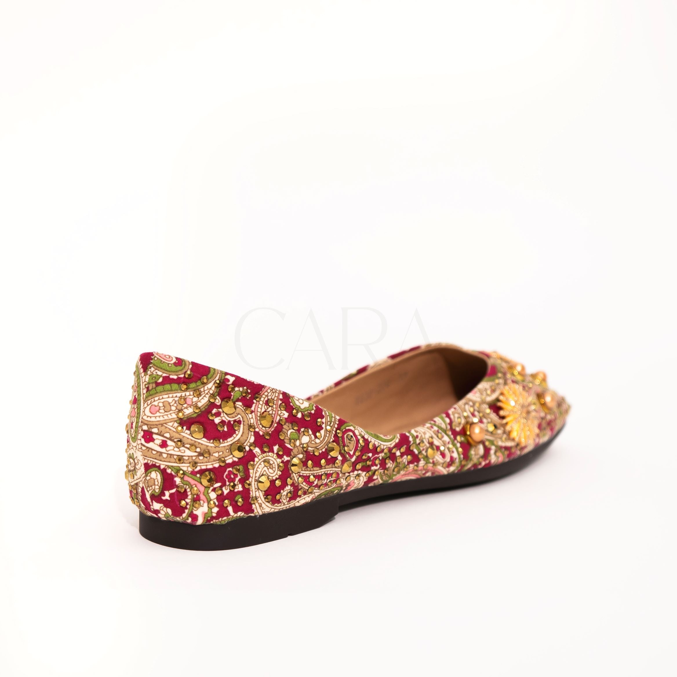 Royal Red Prints Ballet Flats