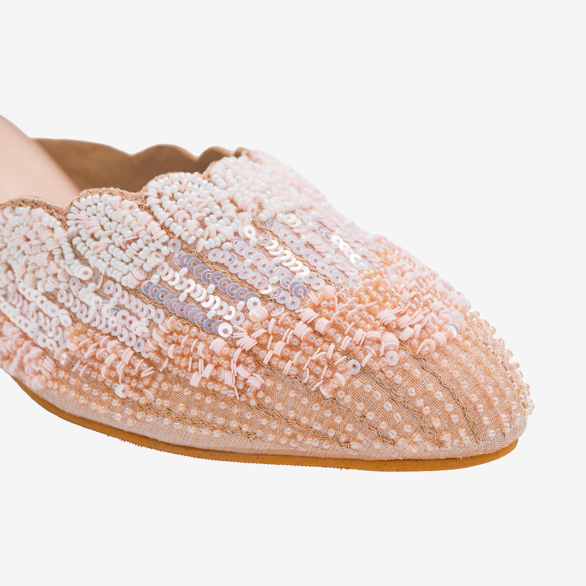 Glimmer Beadwork Mules
