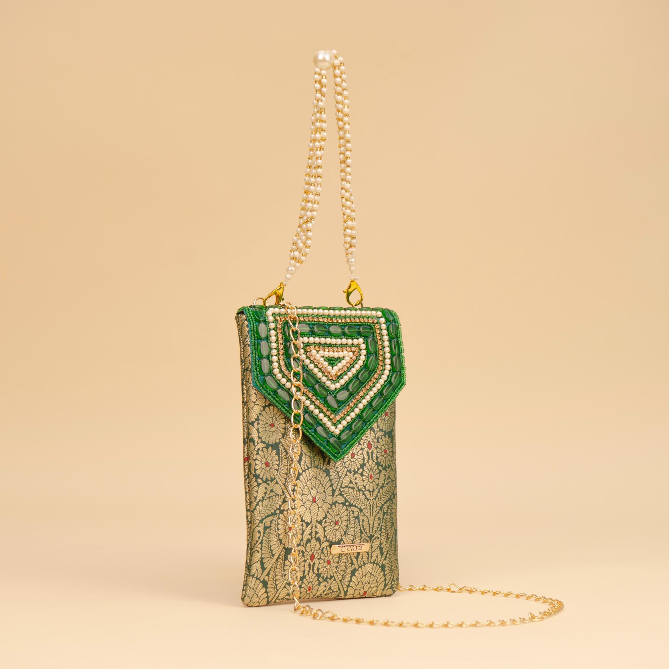 Banarasi Pearl Embellished Clutch