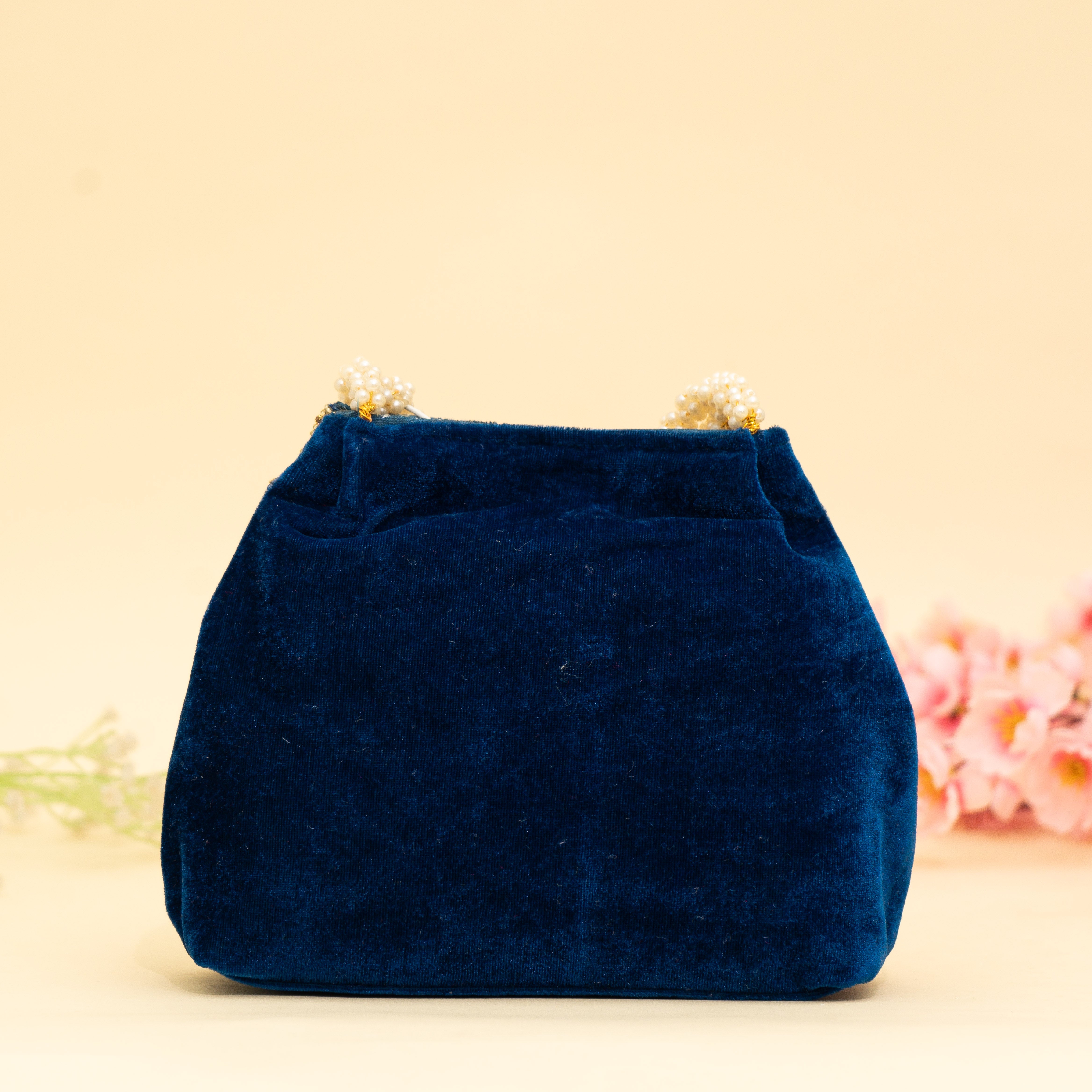 Team Blue Lustrous Pearl Embellish Potli
