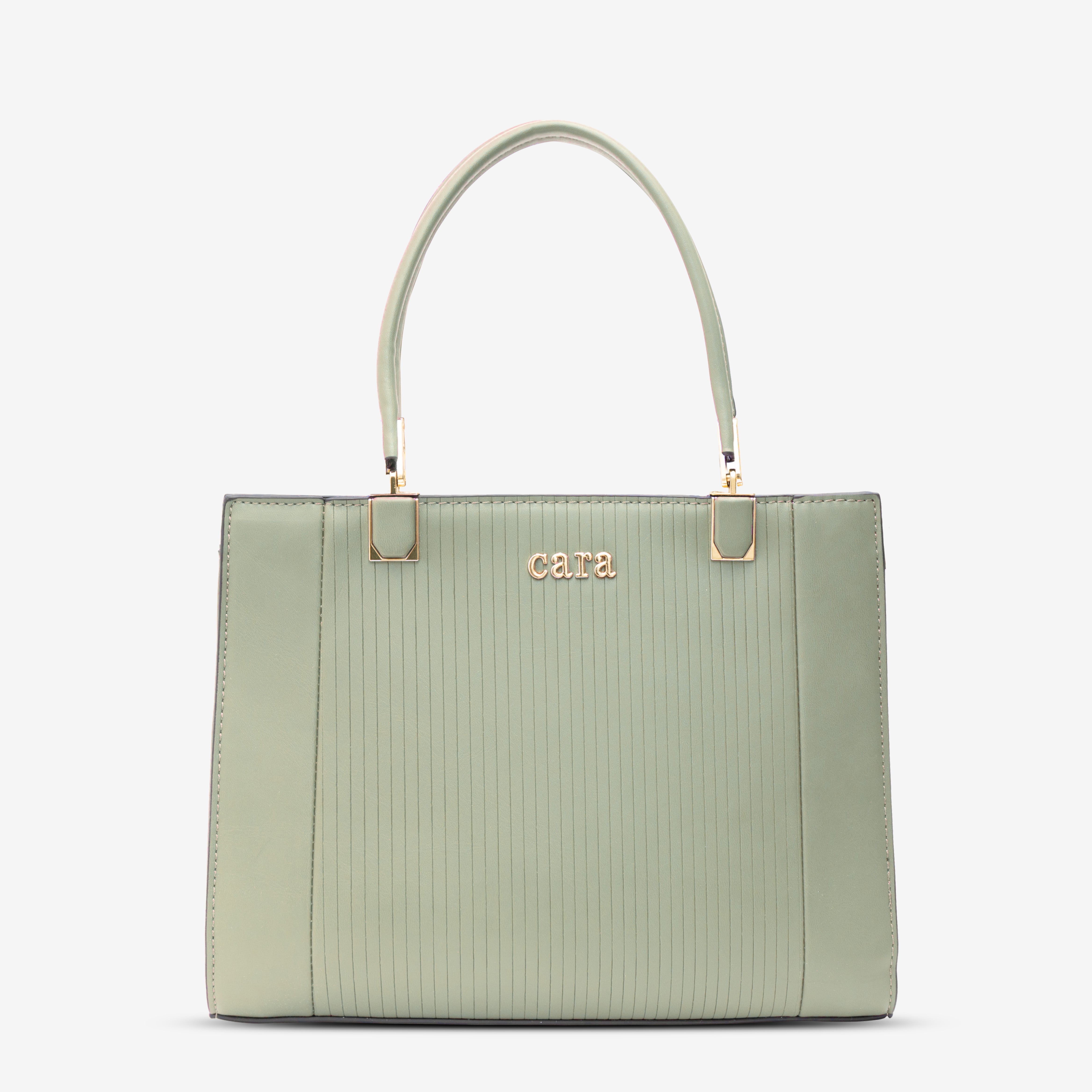 Green Boldly Striped Handbag | Cara