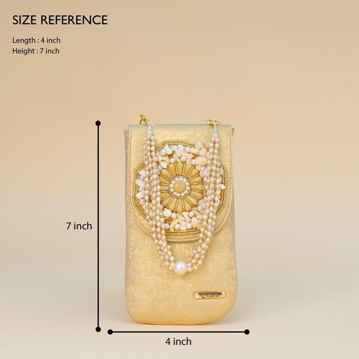 Aquamarine Pearl Charm Clutch