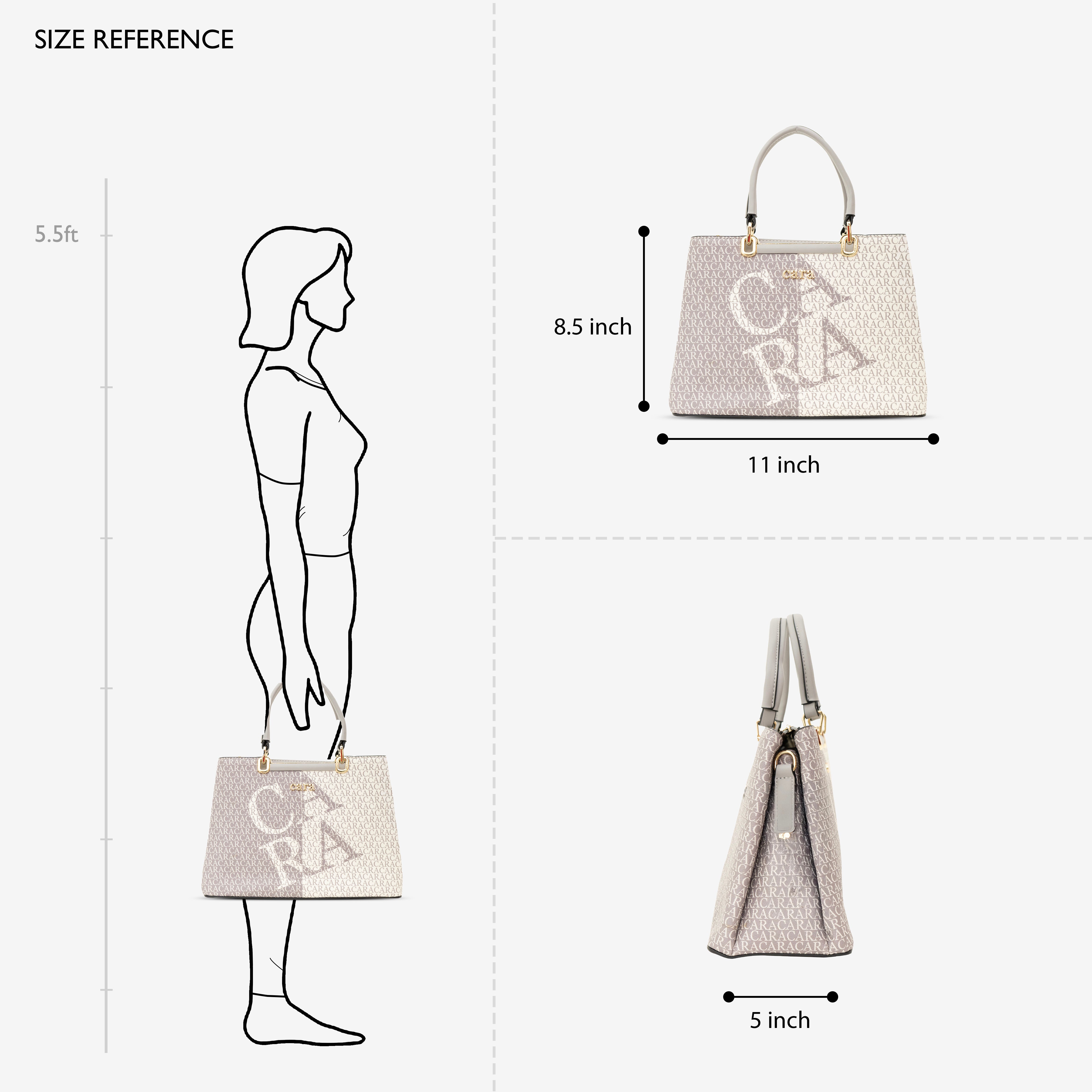 Grey Signature Edition Handbag | Cara