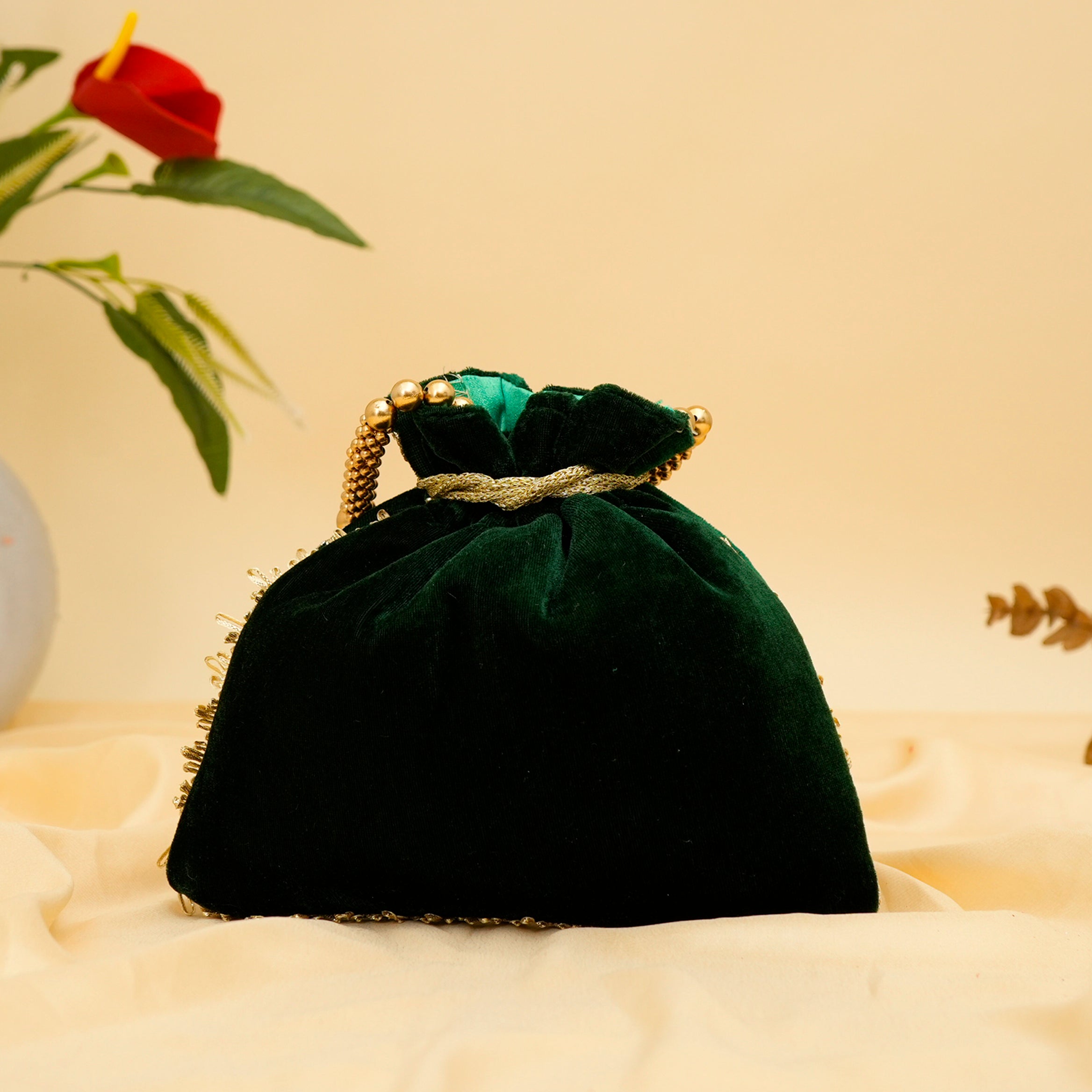 Peacock Elegance Potli