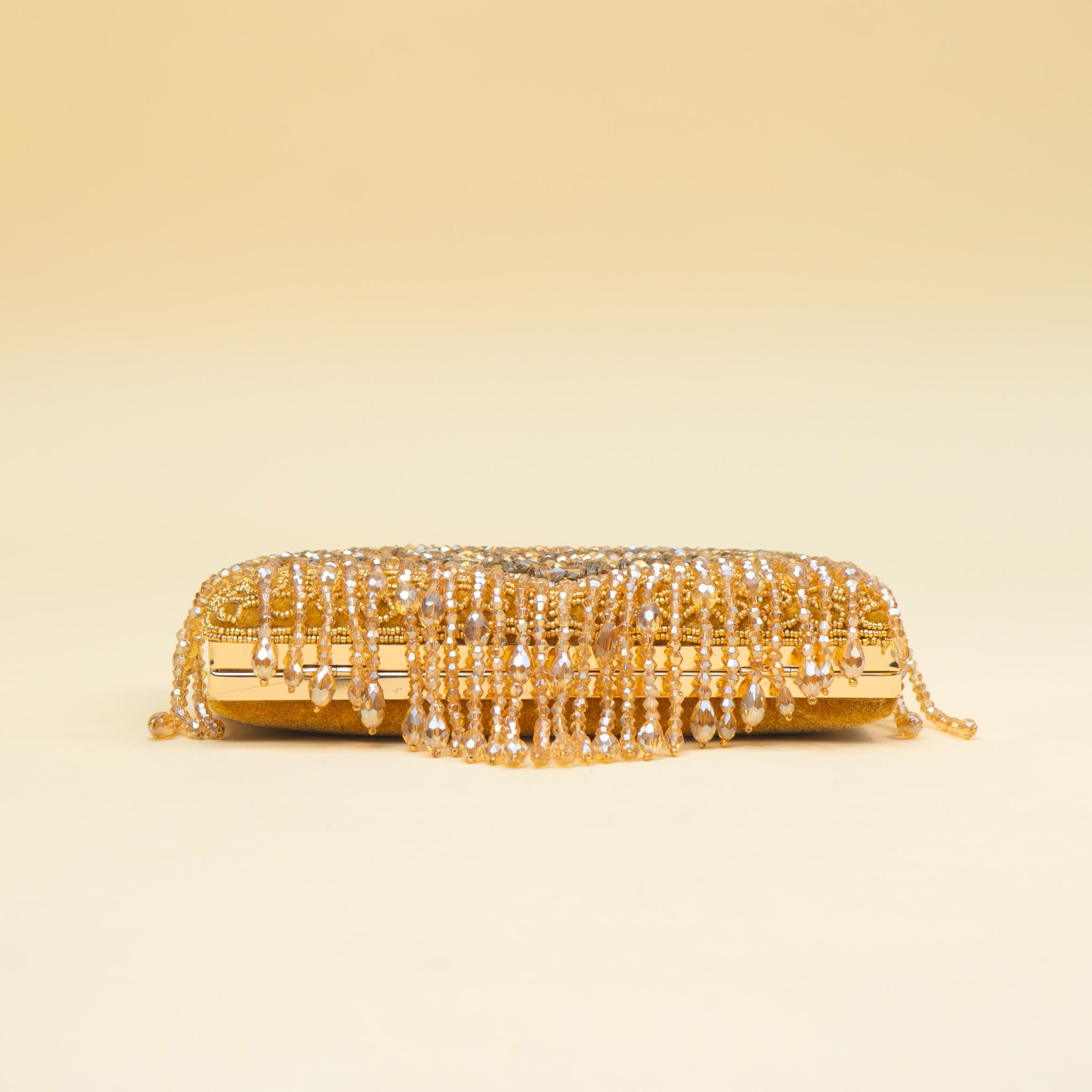 Timeless Pearl Gold Clutch