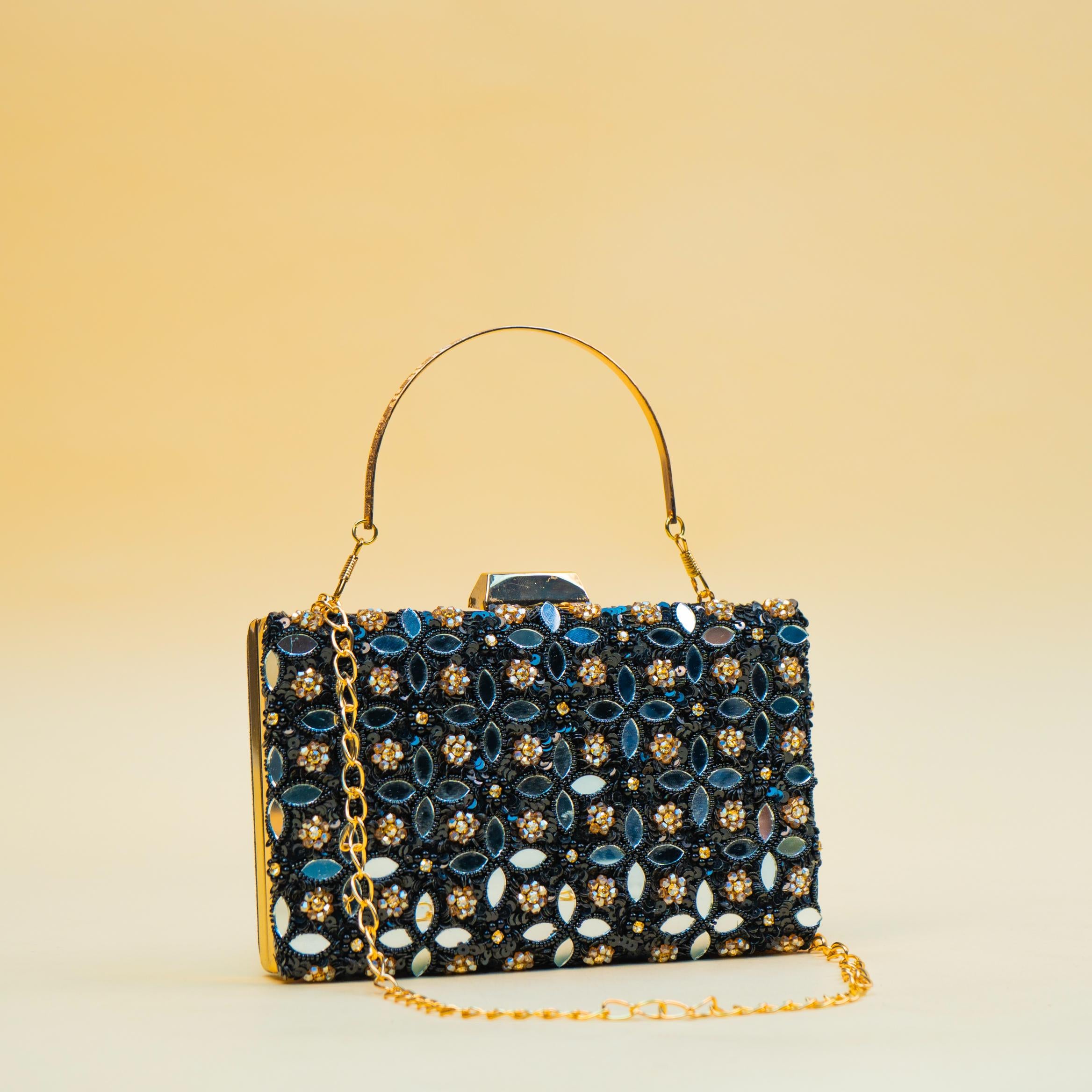 Celestial Mirrorwork Clutch