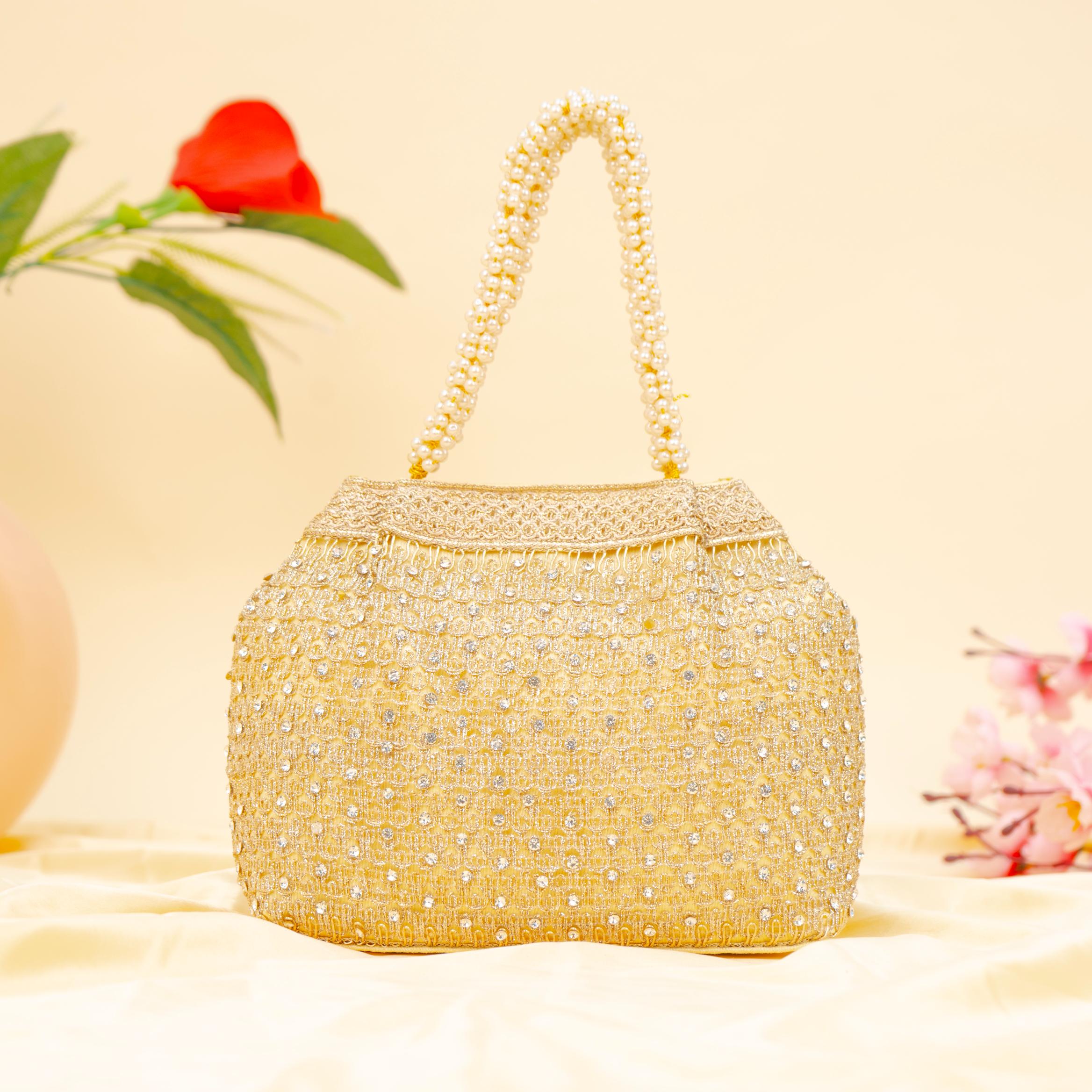 Pearl Mesh Glam Potli