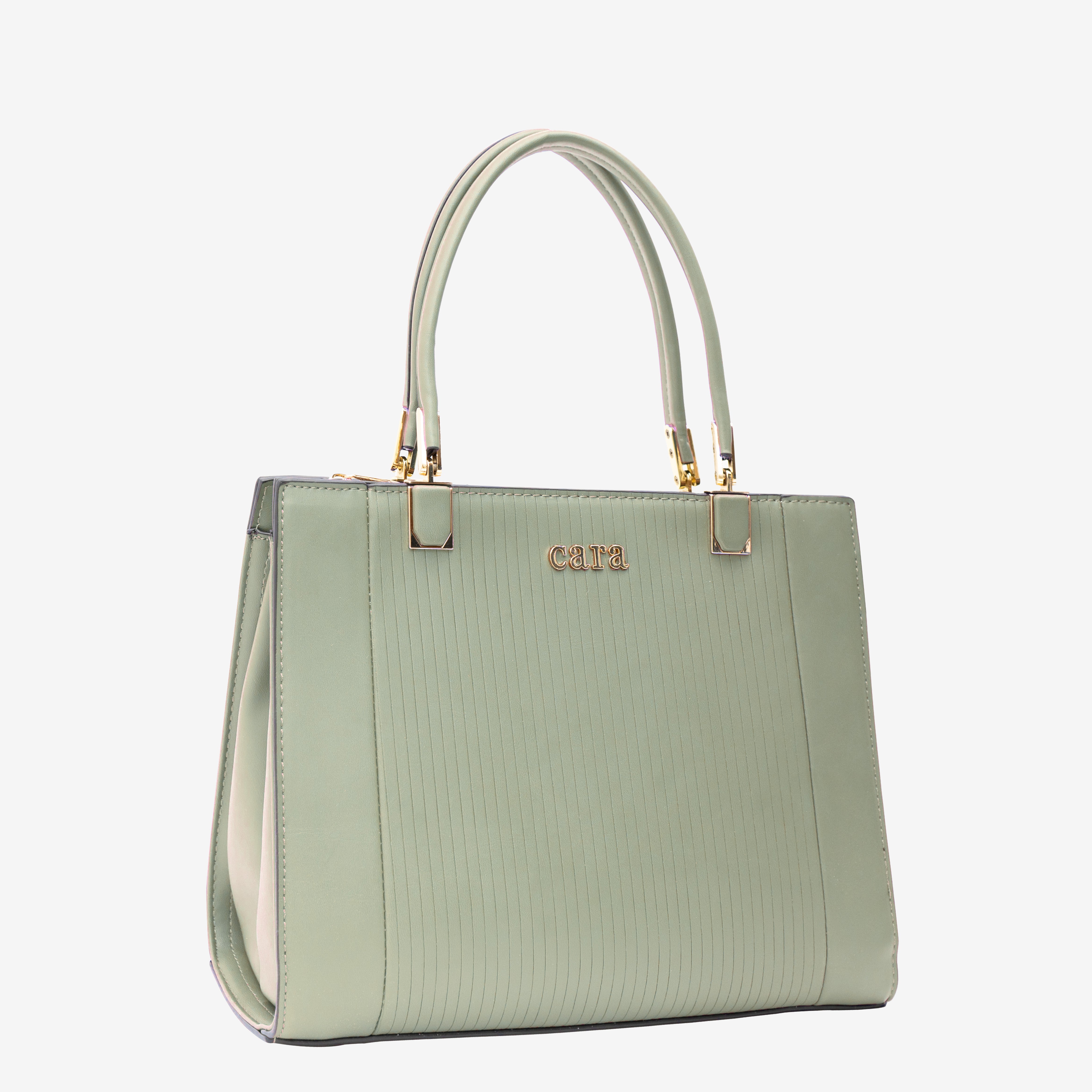 Green Boldly Striped Handbag | Cara
