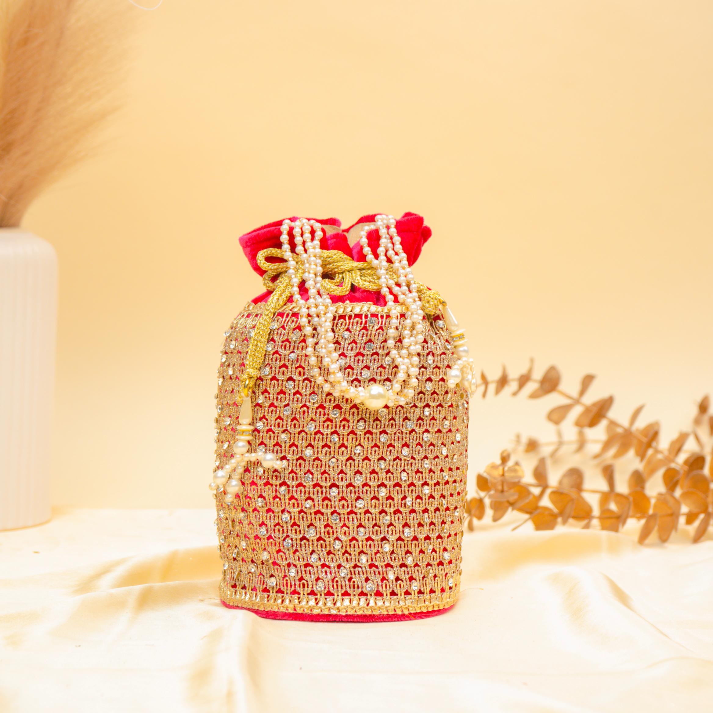 Regal Stone & Bead Potli