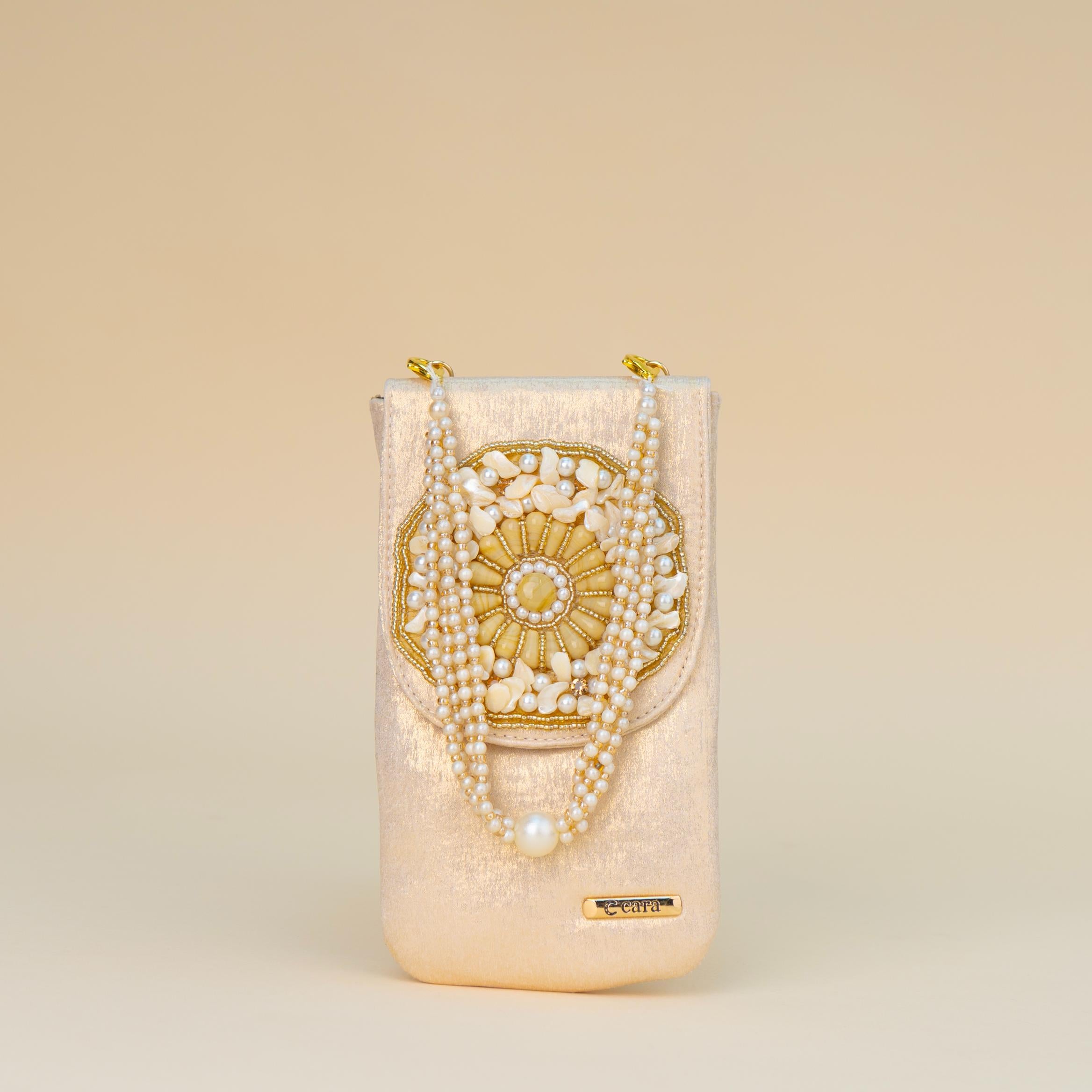 Aquamarine Pearl Charm Clutch