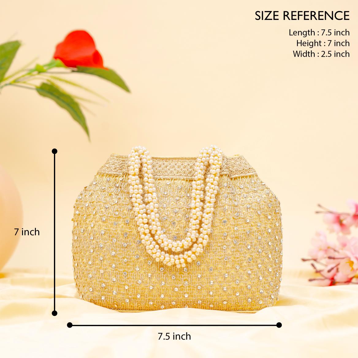 Pearl Mesh Glam Potli