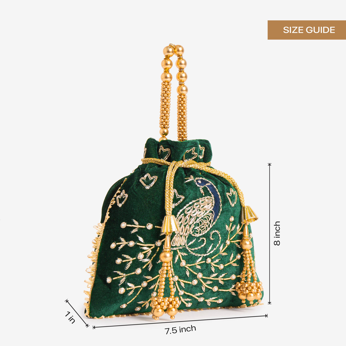 Peacock Elegance Potli