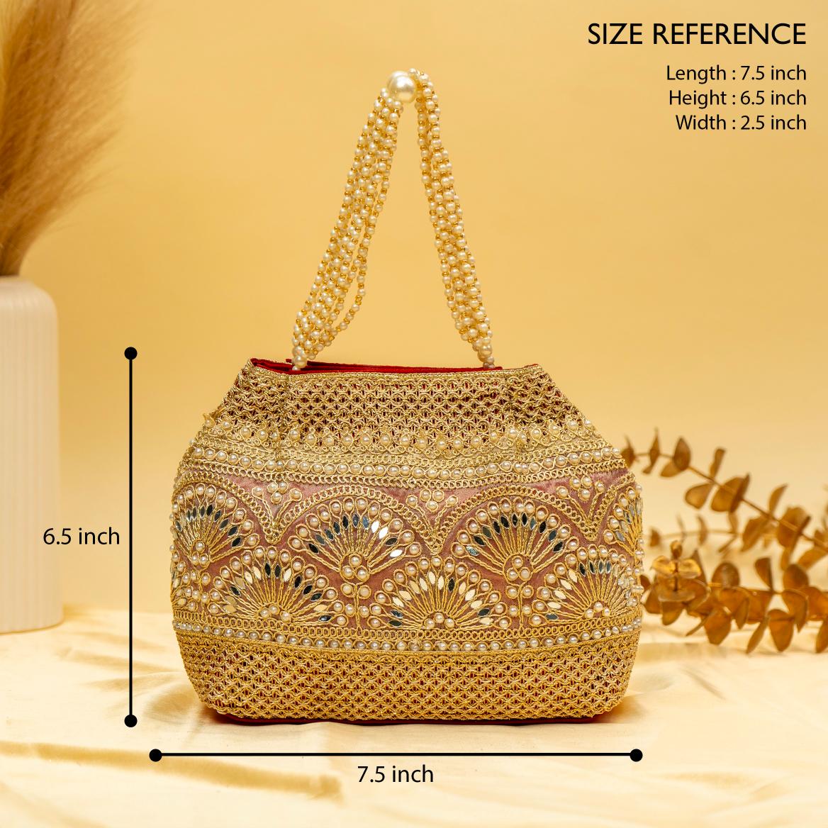 Timeless Pearlwork Potli