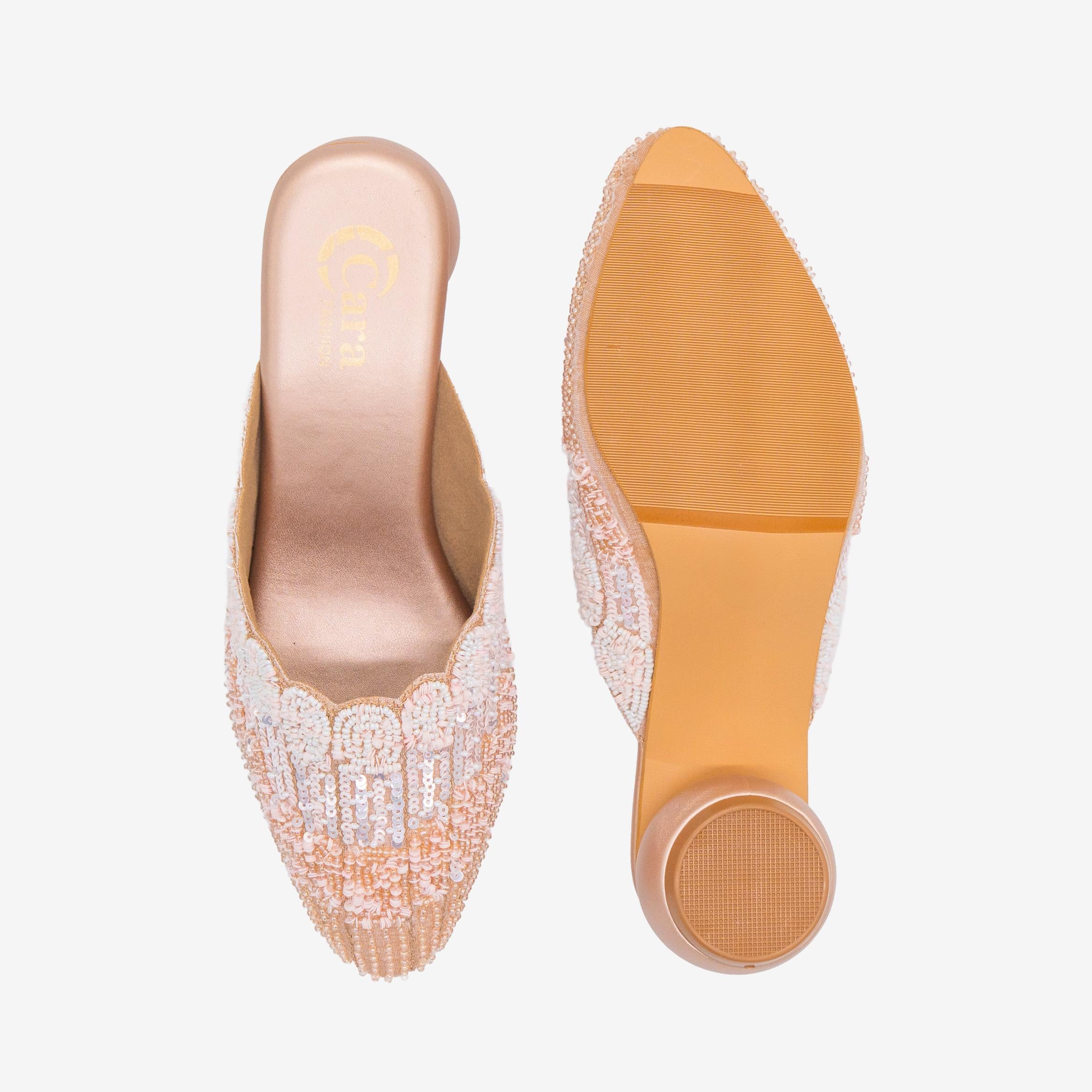 Glimmer Beadwork Mules