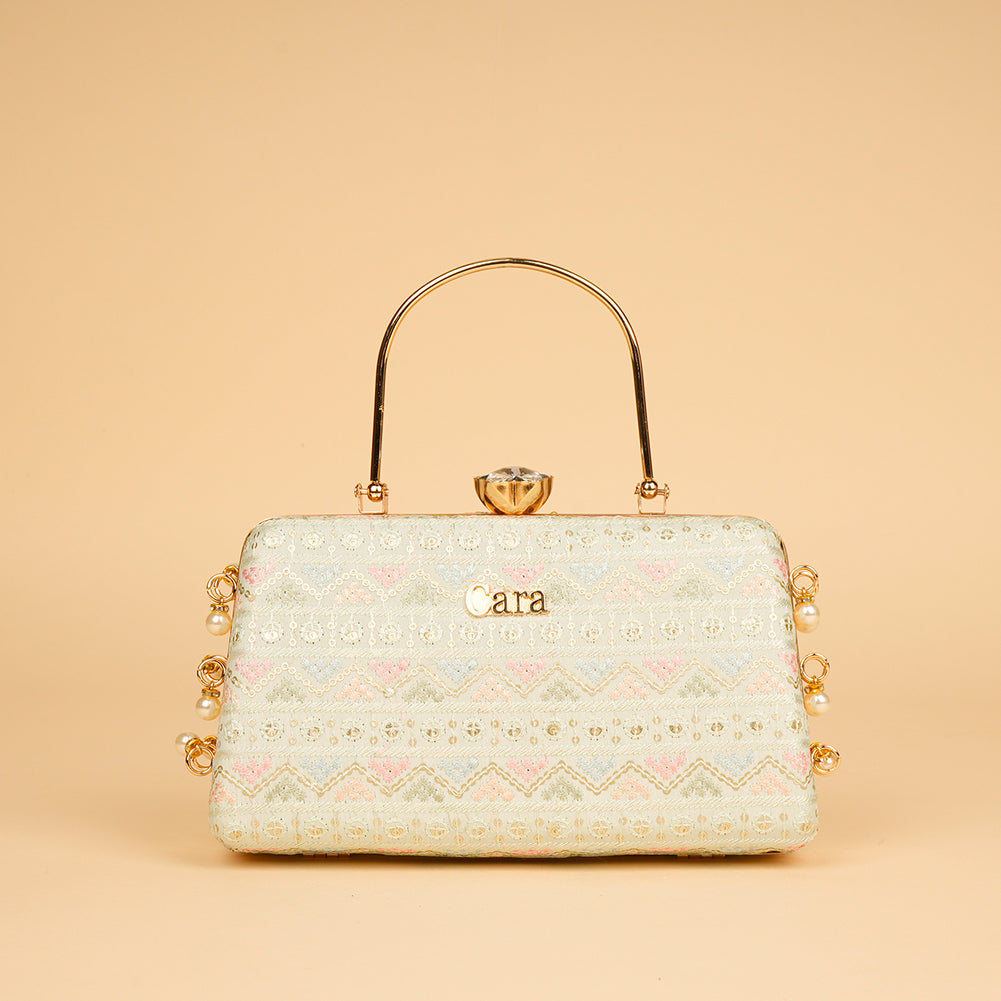 Scarlet Crown Clutch