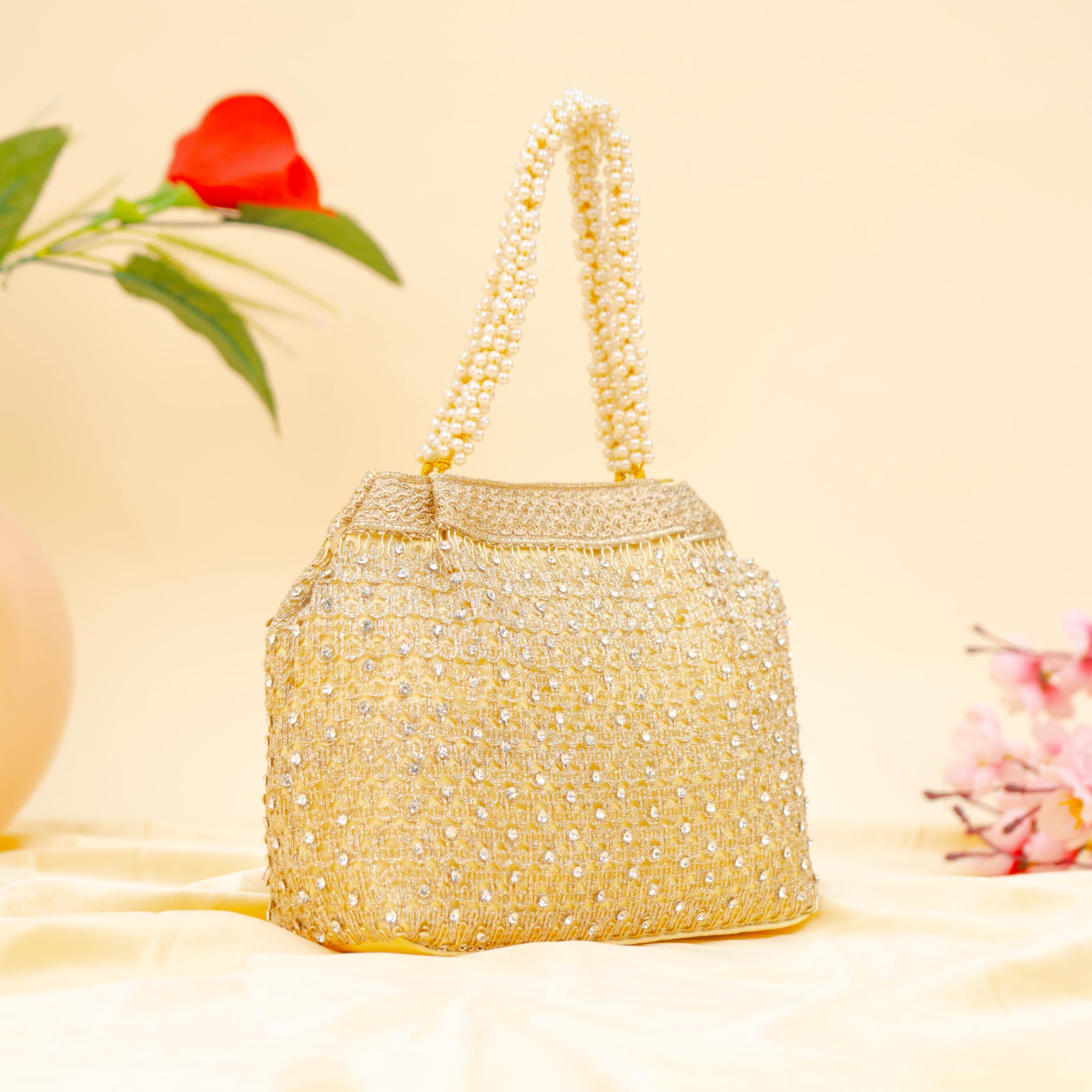 Pearl Mesh Glam Potli
