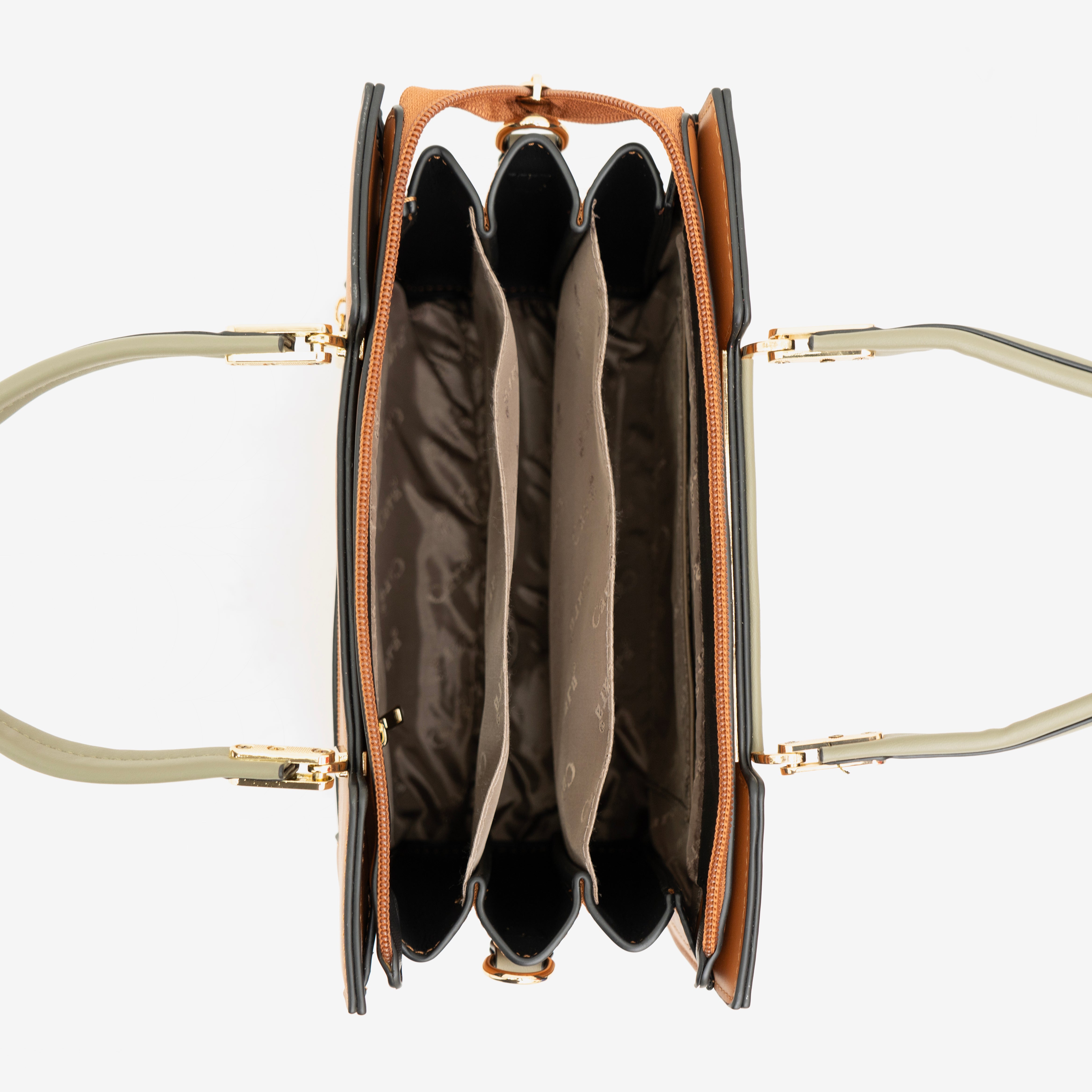 Green Polished Look Handbag | Cara