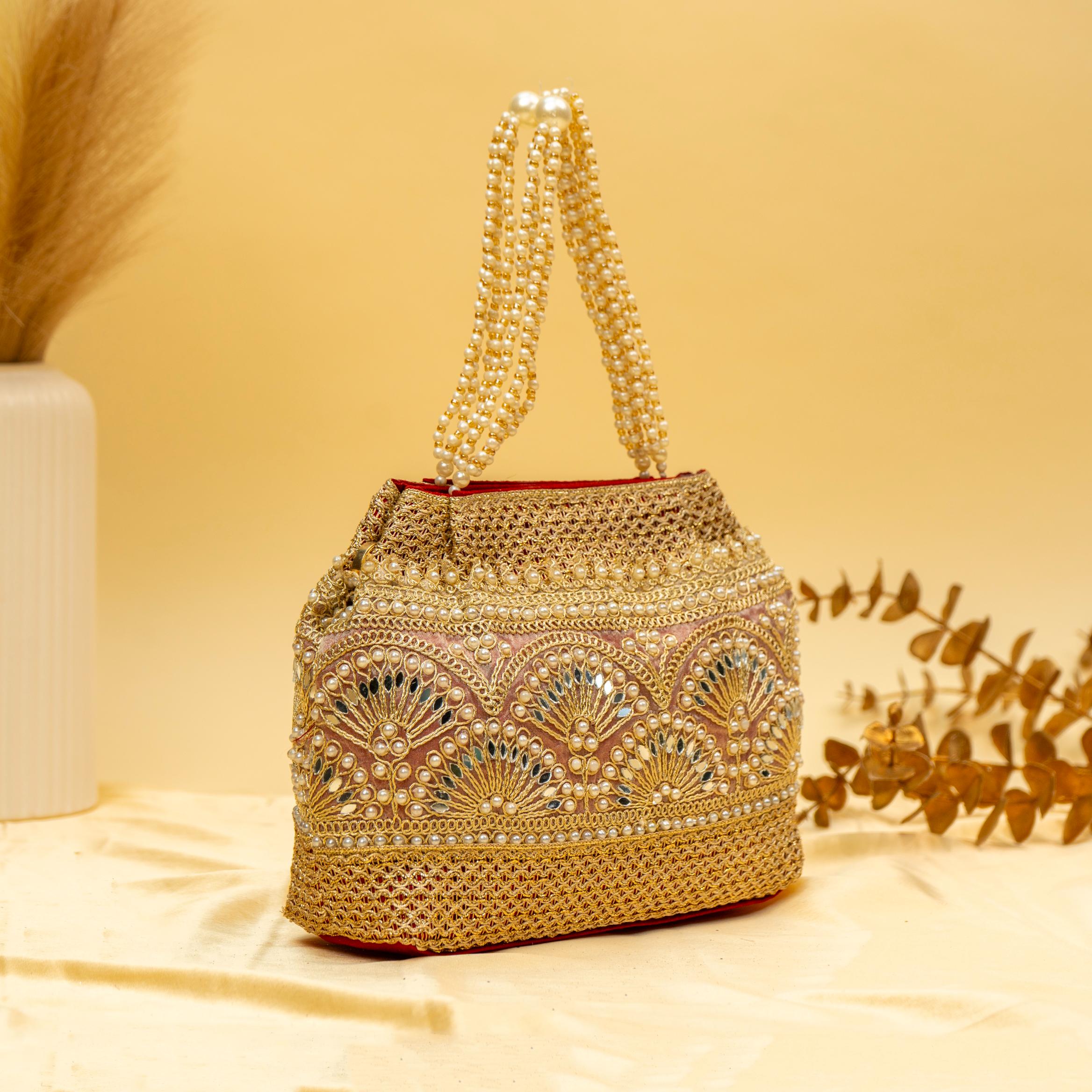 Timeless Pearlwork Potli