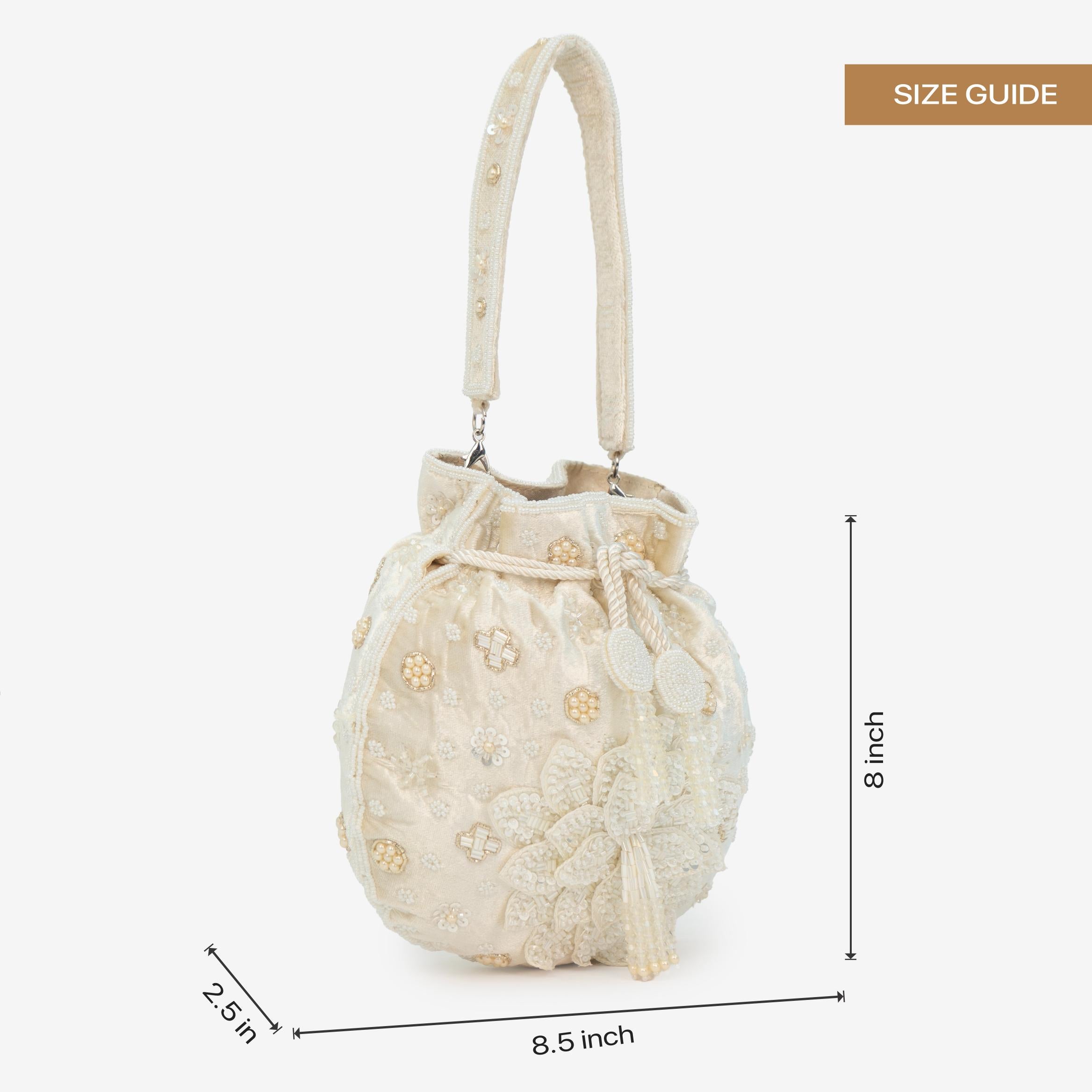 Precious Pearl Bloom Potli