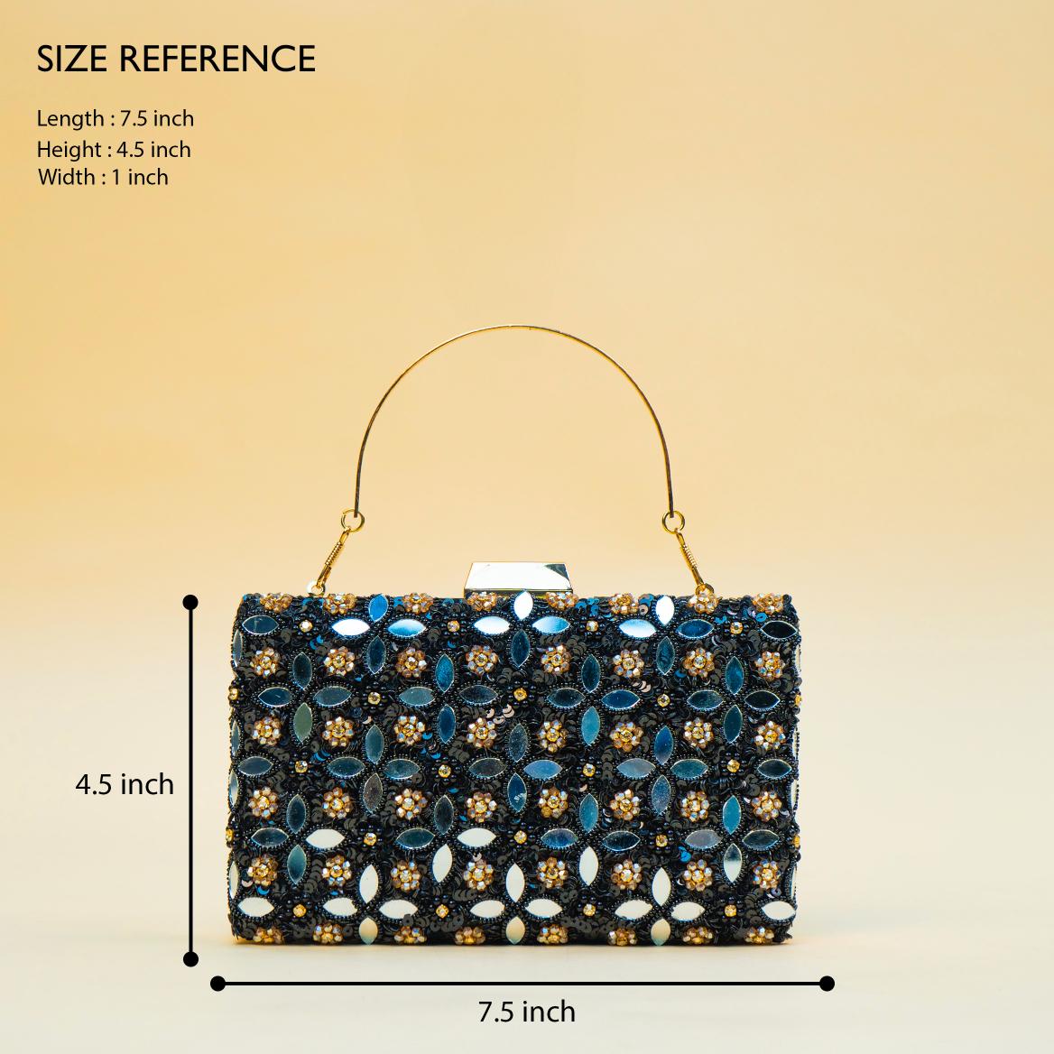 Celestial Mirrorwork Clutch