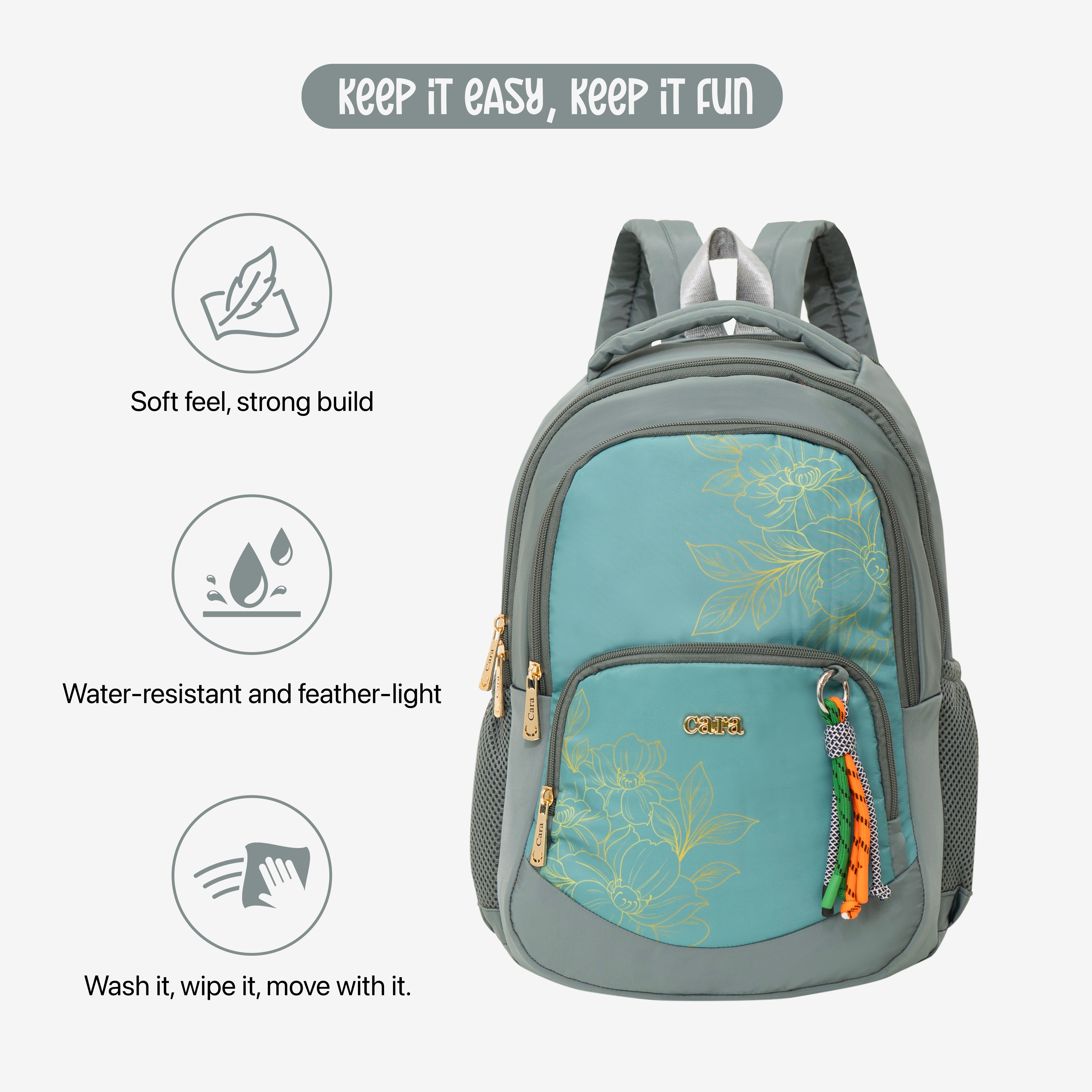 Flora Charm Backpack