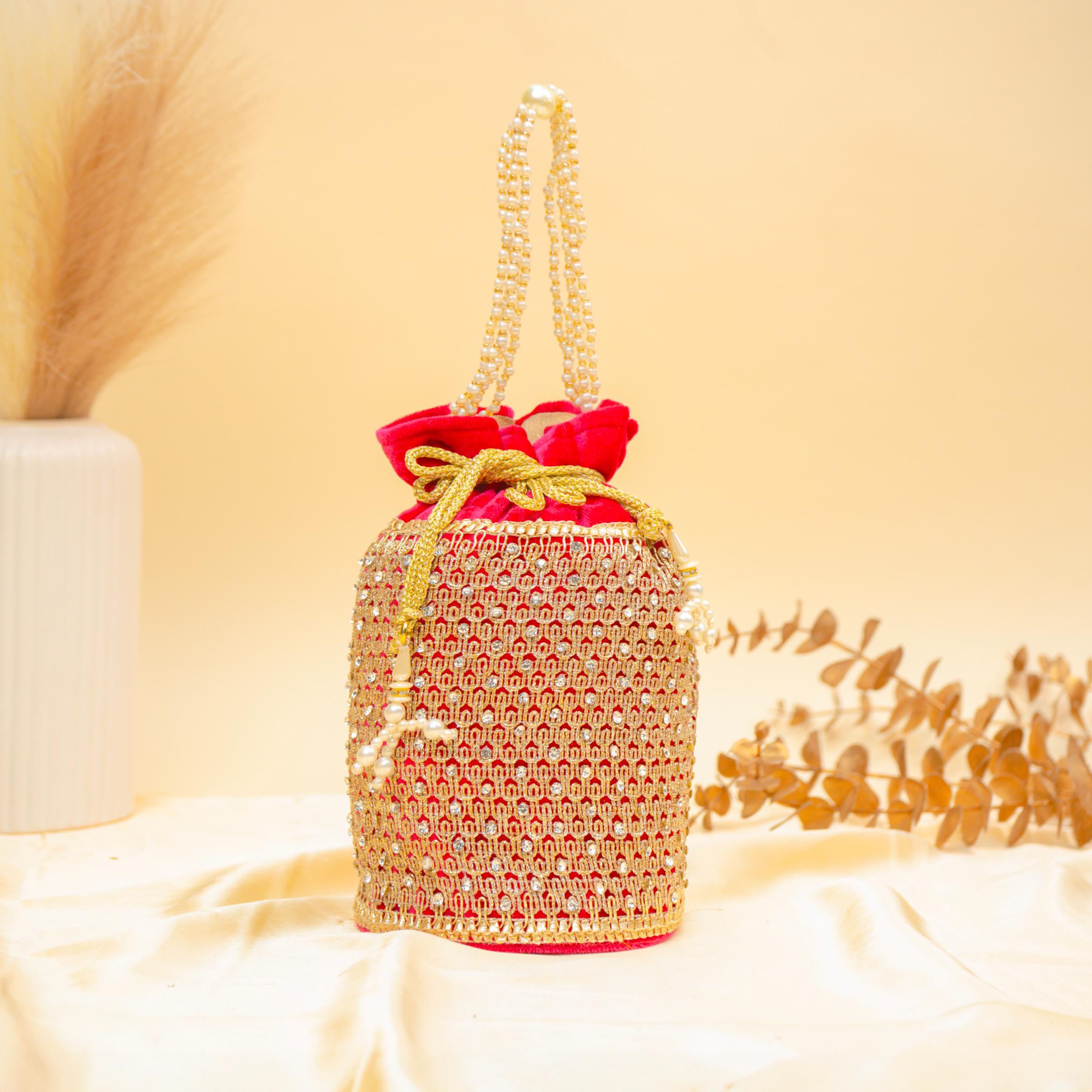 Regal Stone & Bead Potli