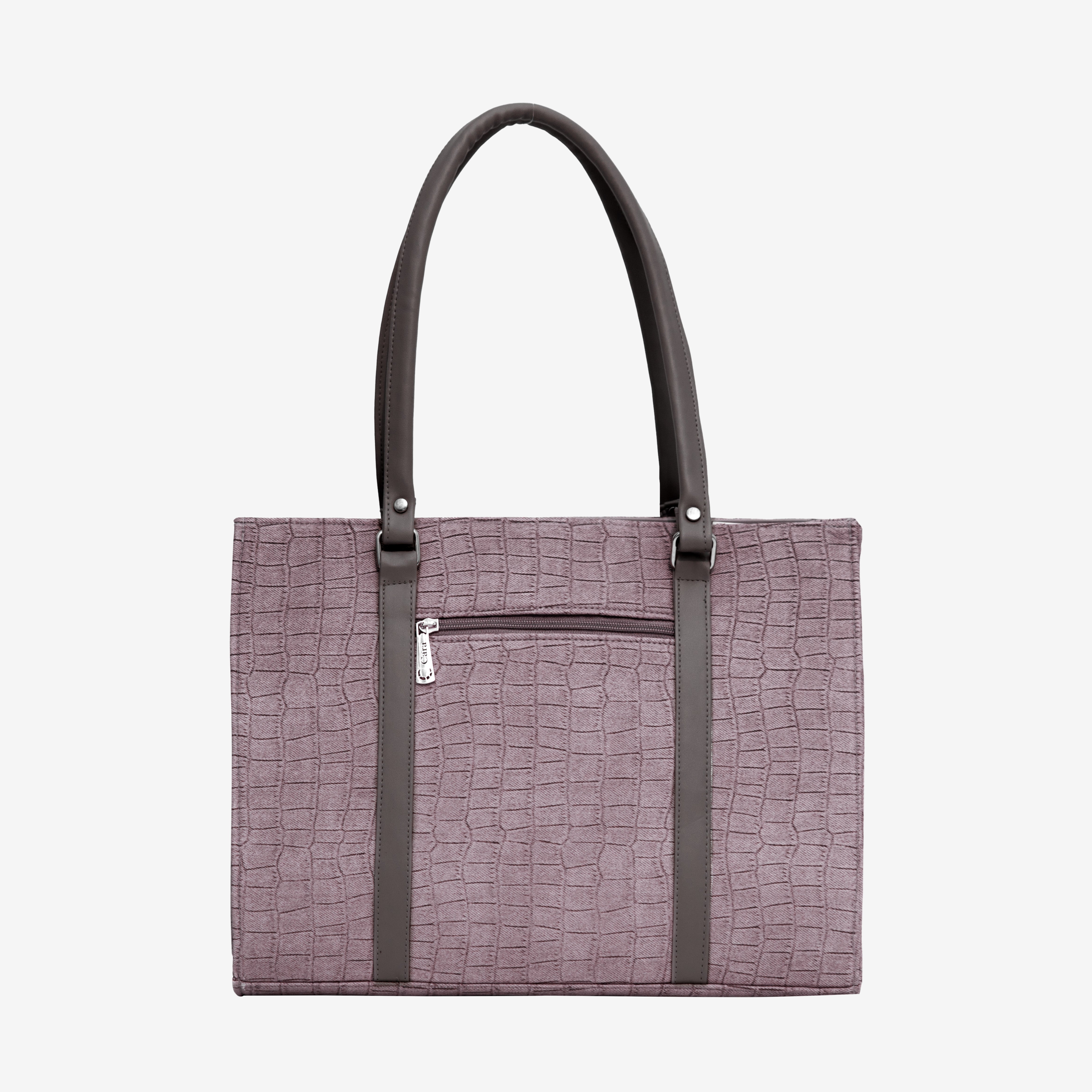 Old lavender Croc Textured Shoulder Bag | Cara