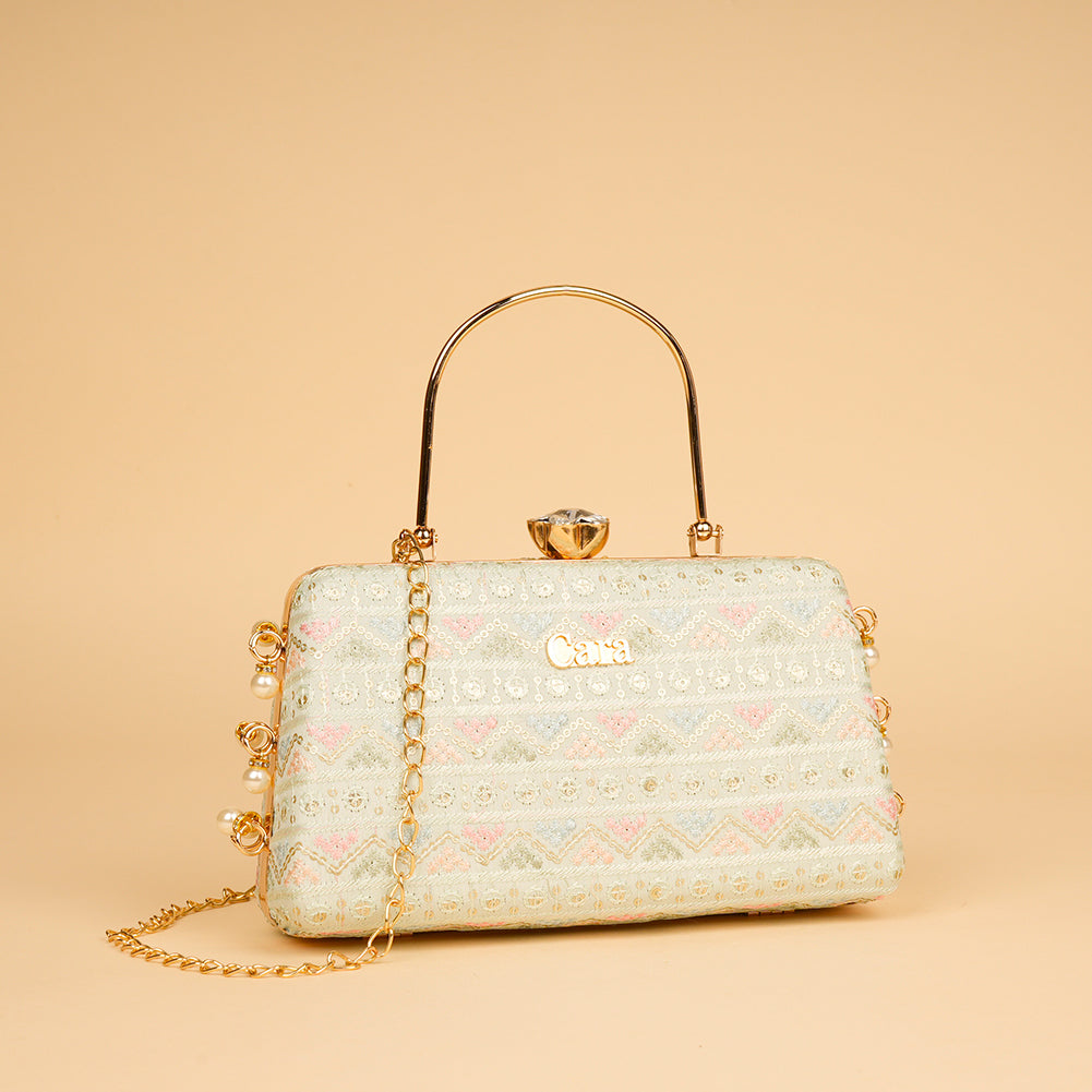 Scarlet Crown Clutch